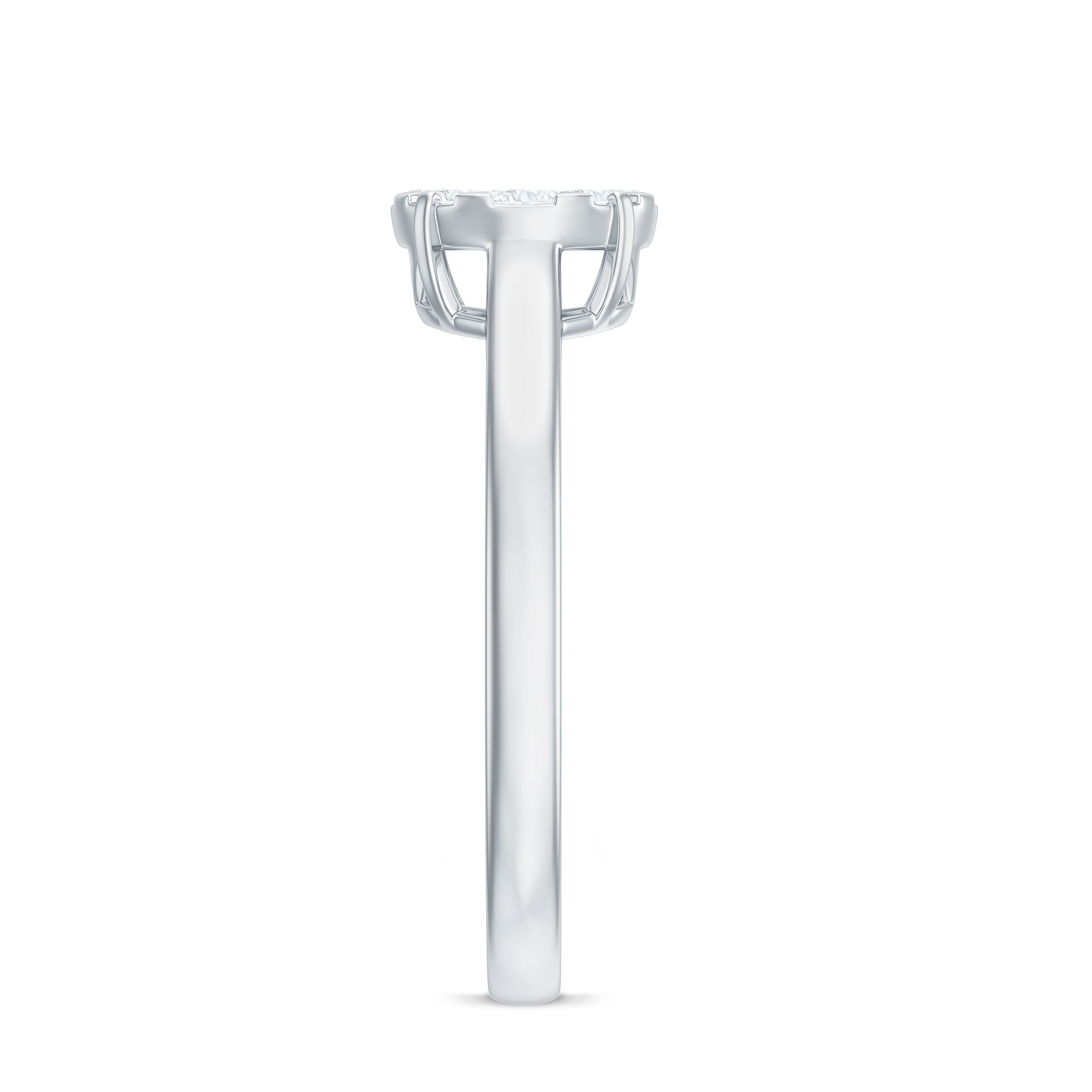Natural Diamond Promise Ring in Illusion Set Natural - ( HI-SI ) - Rosec Jewels