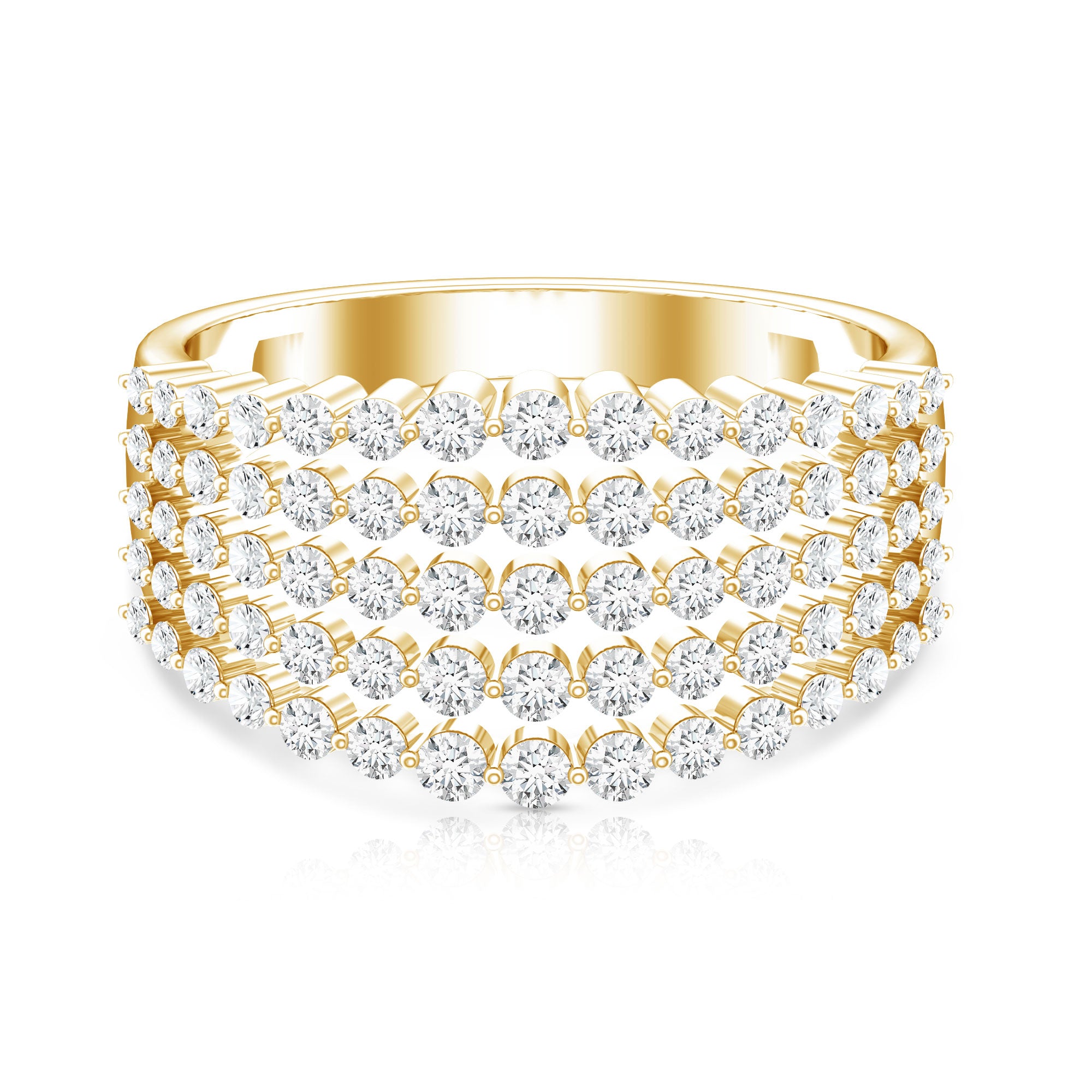 Lab Grown Diamond Statement Wedding Band for Women Lab - ( EF-VS ) - Rosec Jewels