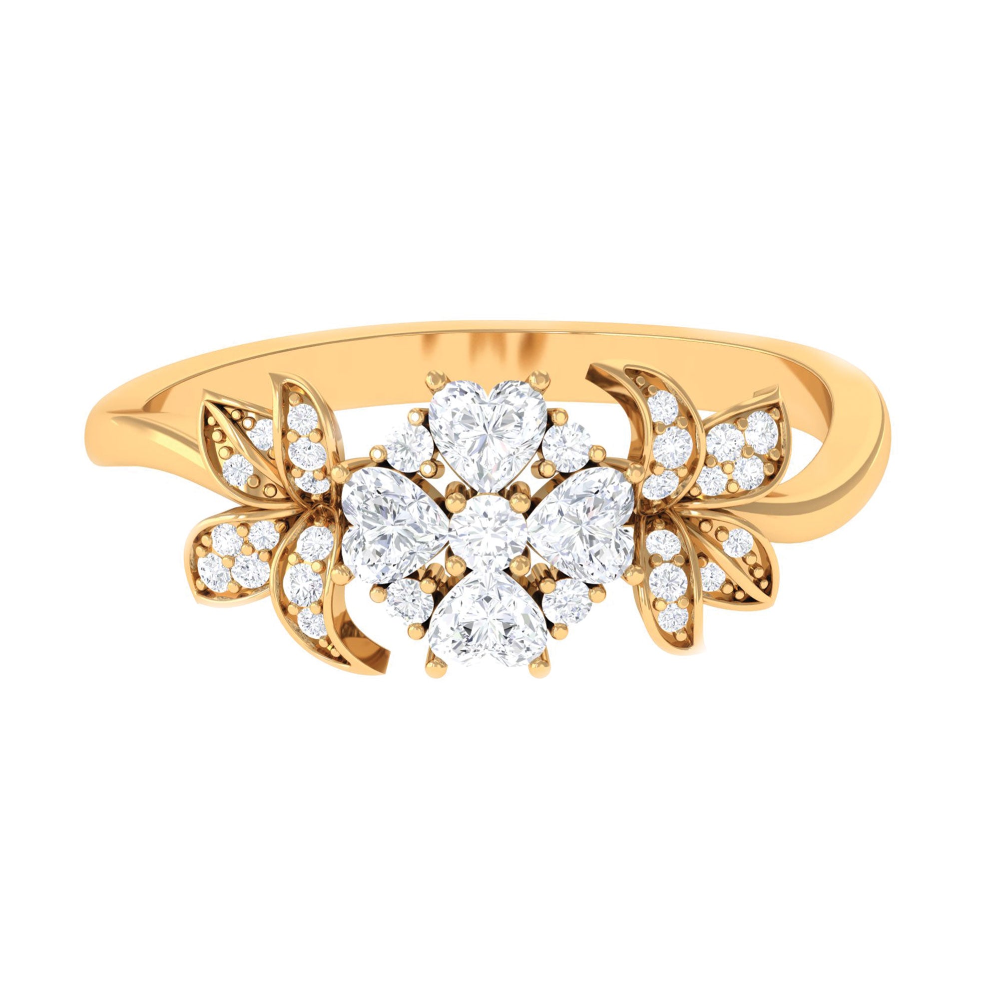 Rosec Jewels-Nature Inspired Diamond Engagement Ring for Women
