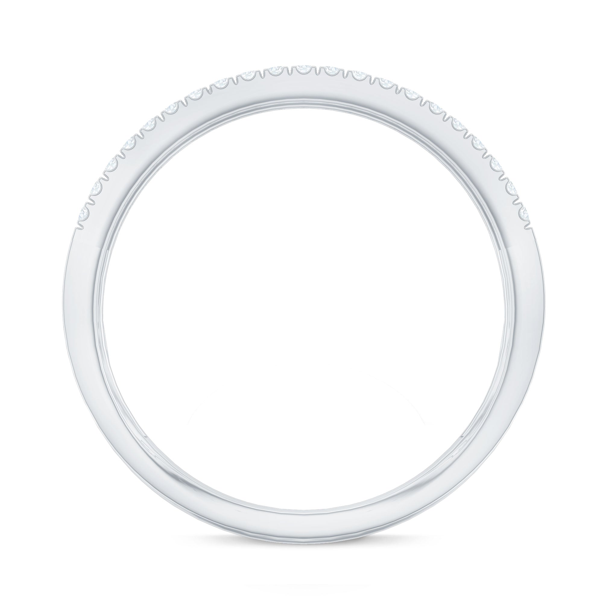 Rosec Jewels-Natural Baguette Diamond Half Eternity Band With Certificate