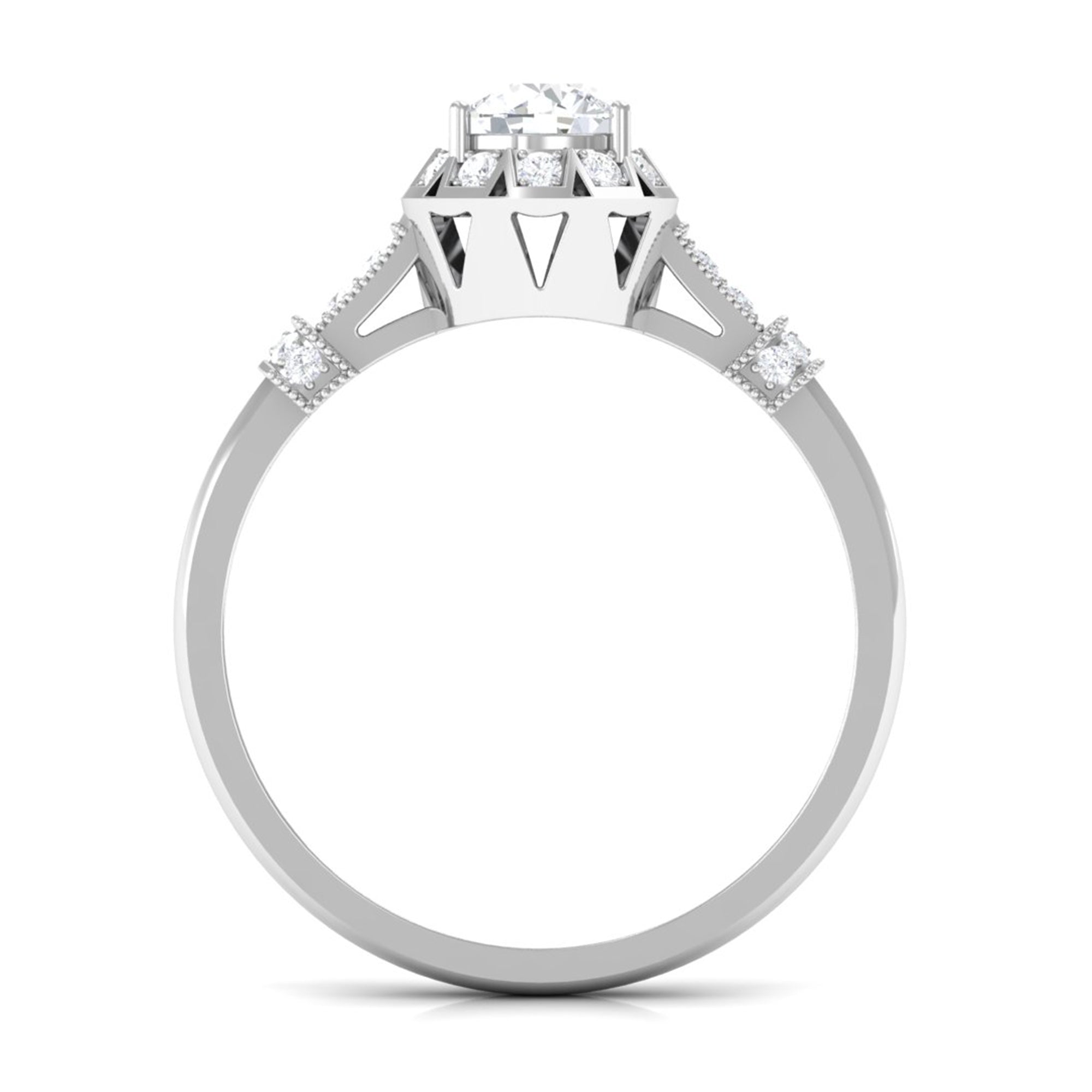 Rosec Jewels-Vintage Style Cubic Zirconia Engagement Ring