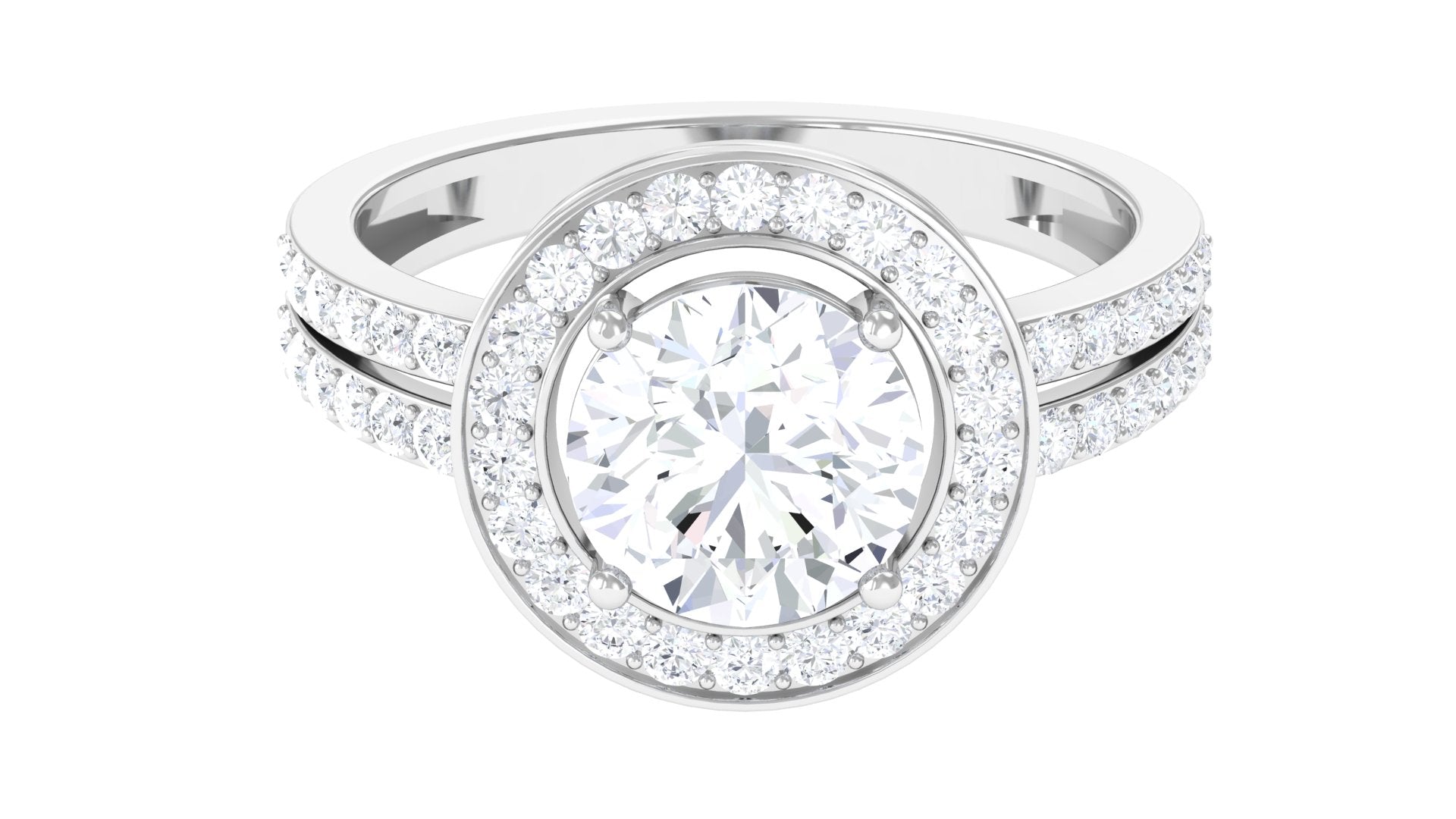 3.25 CT Classic Cubic Zirconia Engagement Ring AAAA - Rosec Jewels