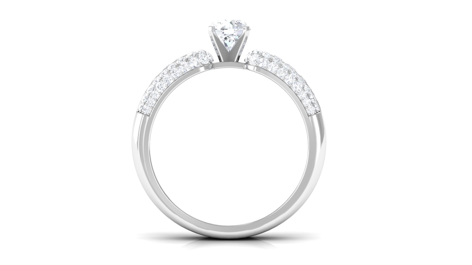 Rosec Jewels-Certified Cubic Zirconia Statement Engagement Ring