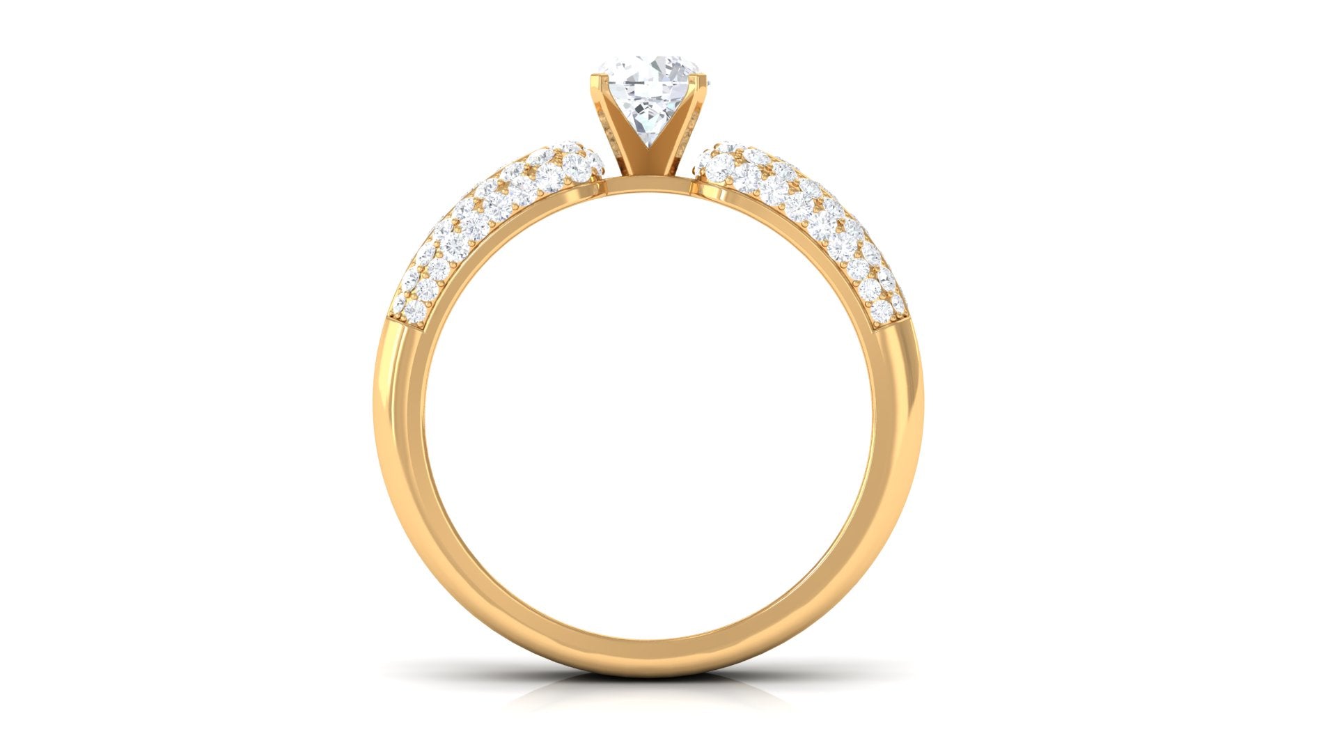 Rosec Jewels-Certified Cubic Zirconia Statement Engagement Ring