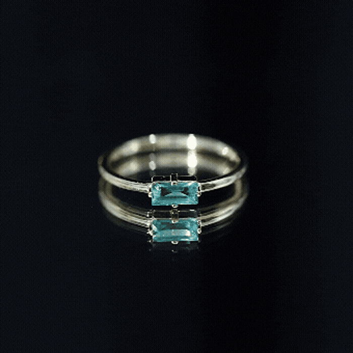 Rosec Jewels-East West Set Baguette Cut Emerald May Birthstone Ring