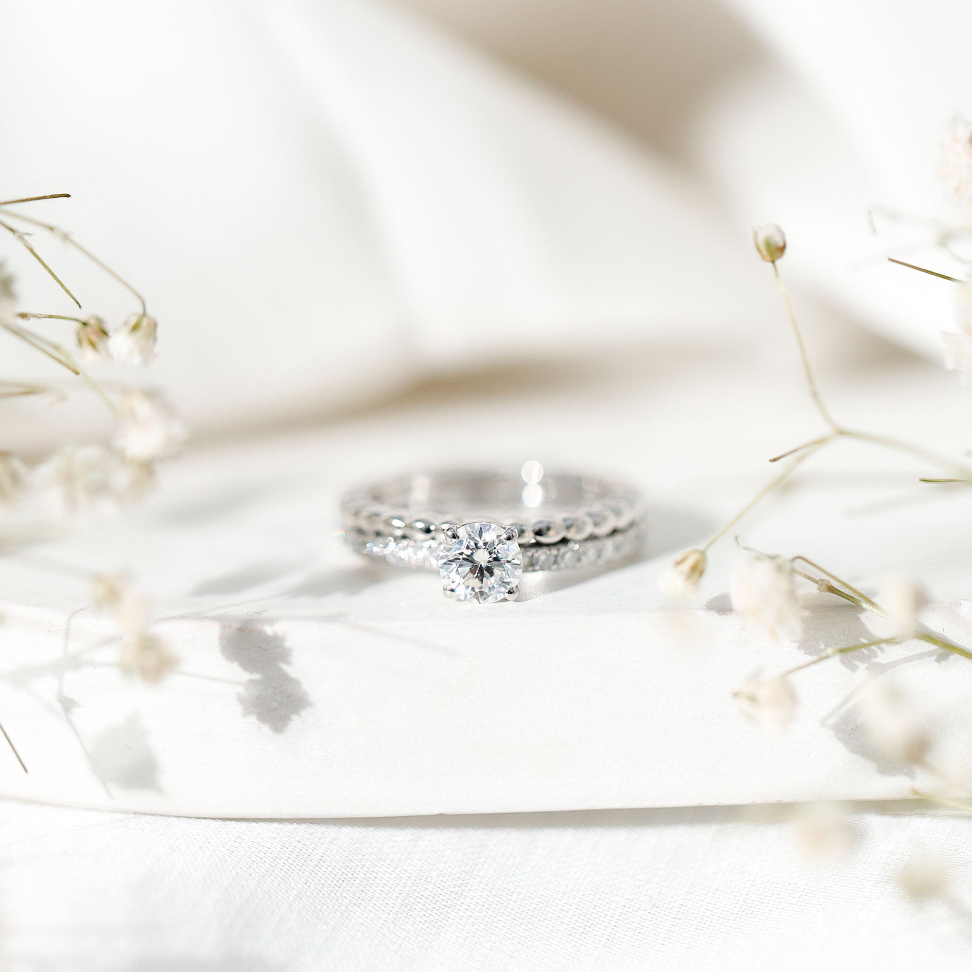 1.50 CT Certified Zircon Solitaire Engagement Ring AAAA - Rosec Jewels