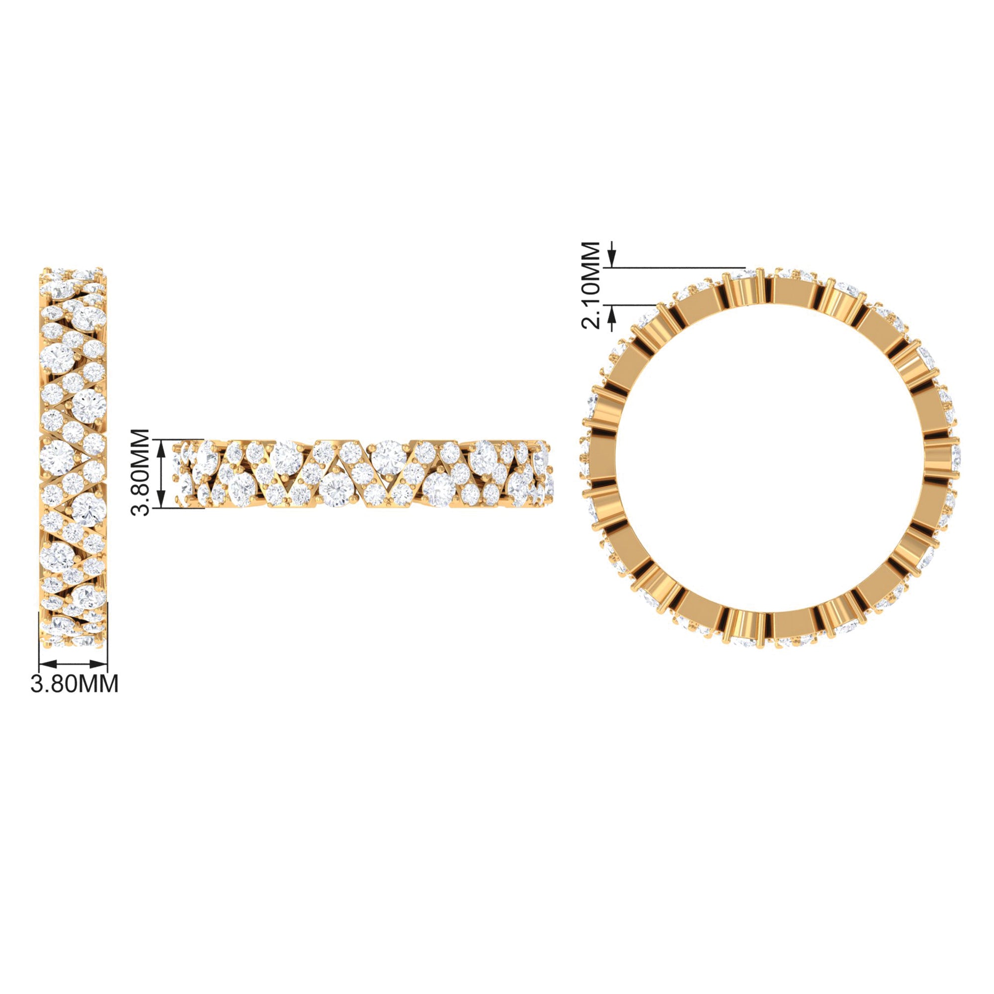 Rosec Jewels-Zircon Wedding Anniversary Eternity Ring