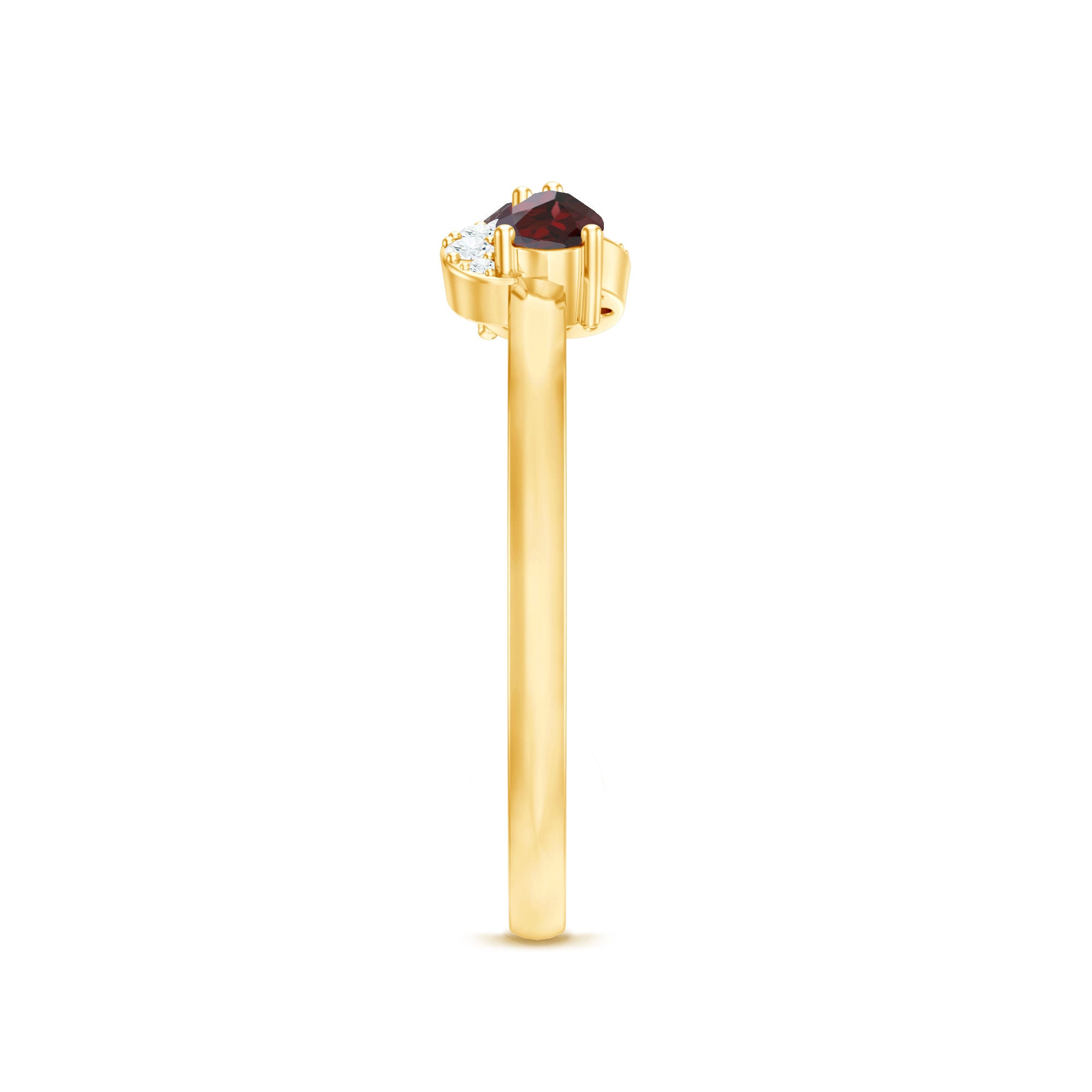 Rosec Jewels-Real Garnet 2 Stone Infinity Promise Ring with Diamond