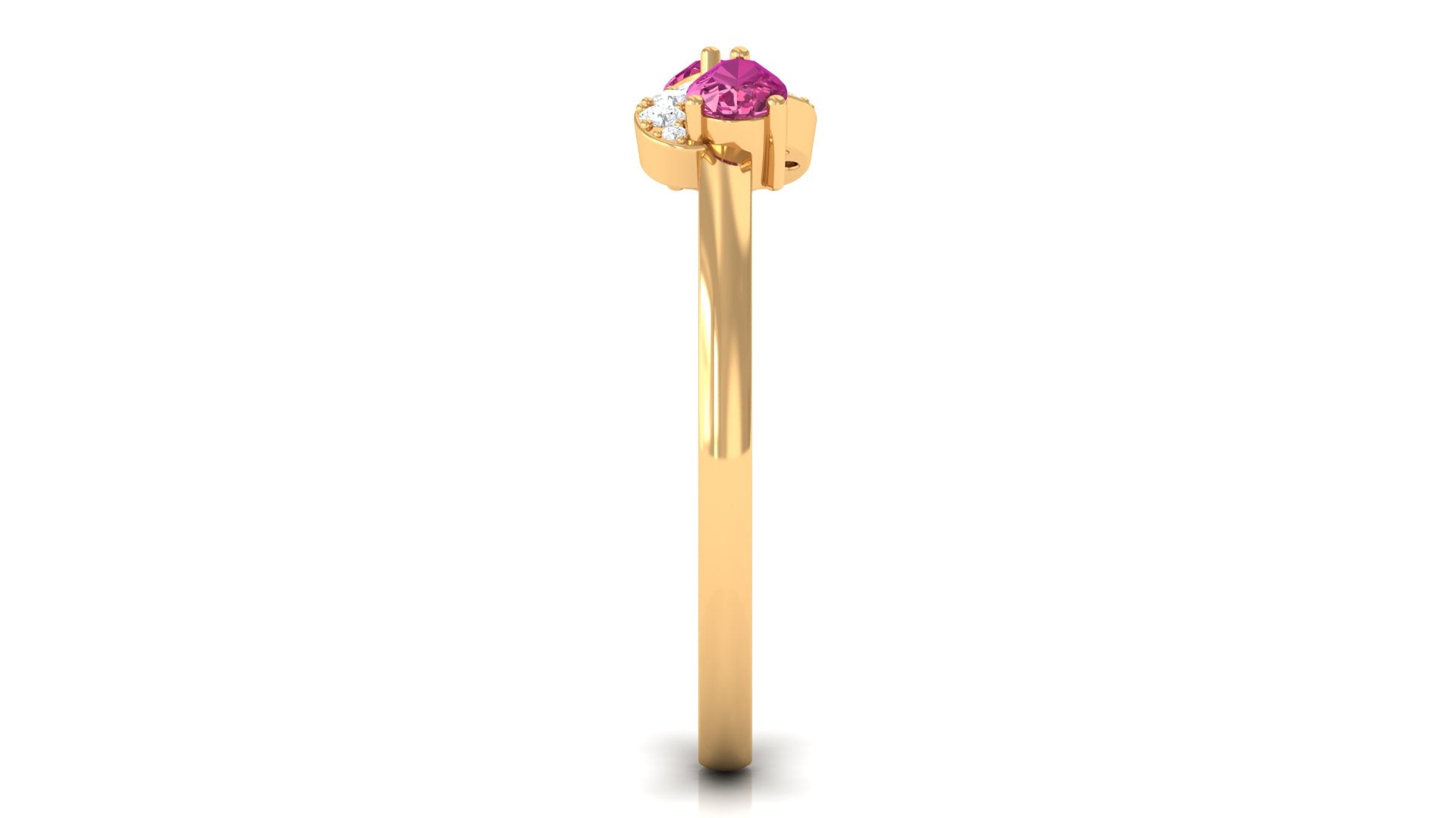 Rosec Jewels-Pink Tourmaline Infinity Promise Ring with Diamond