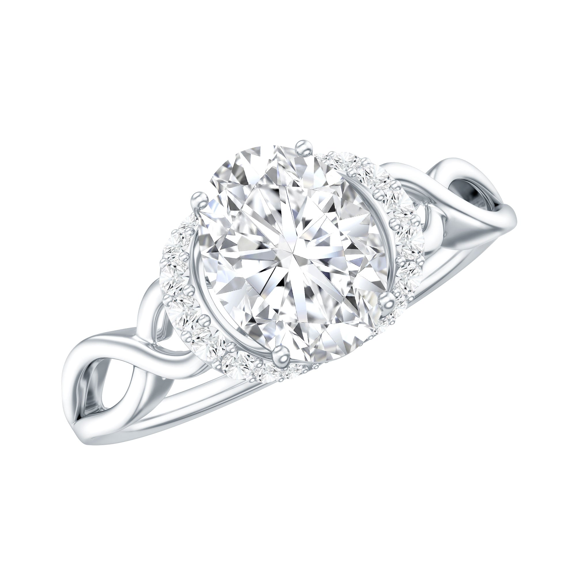Oval Shape Moissanite Engagement Ring With Certificate D-VS1 - Rosec Jewels