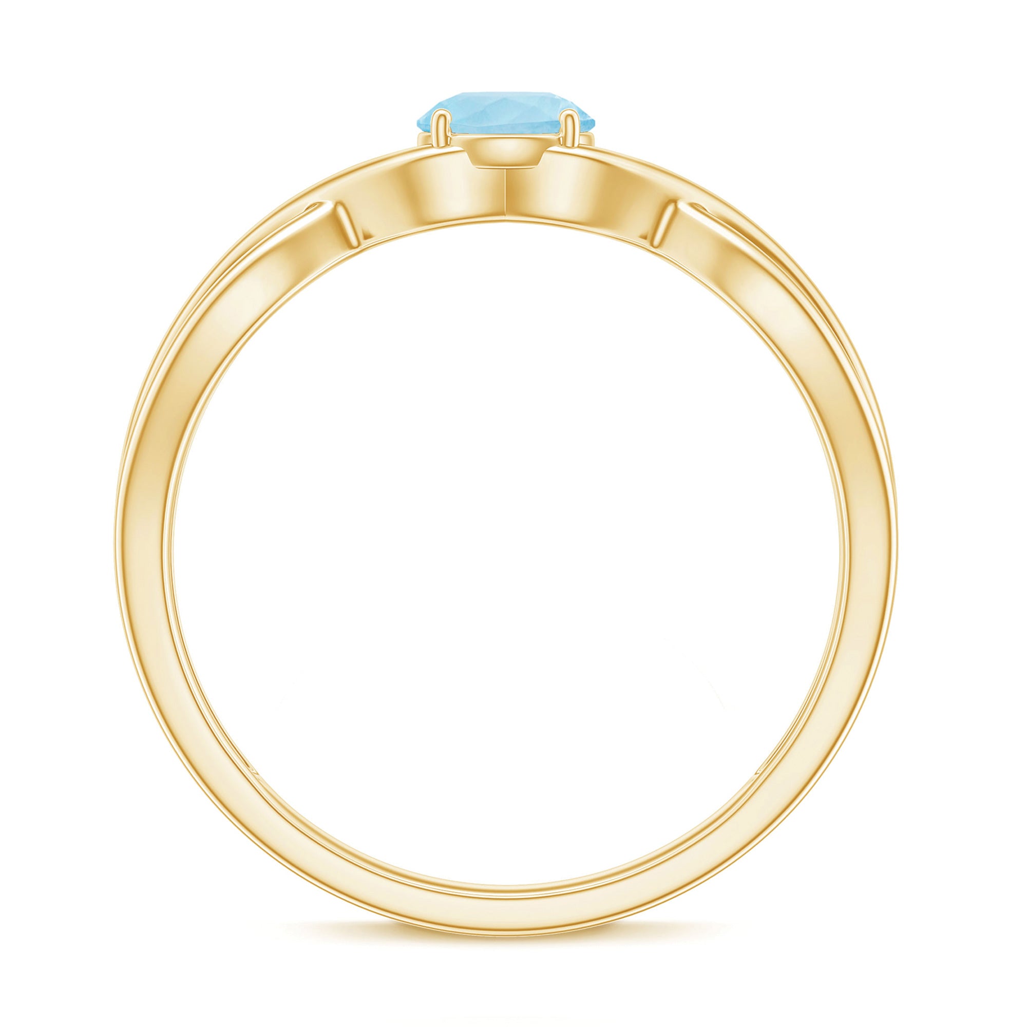 Rosec Jewels-Solitaire Aquamarine Infinity Promise Ring