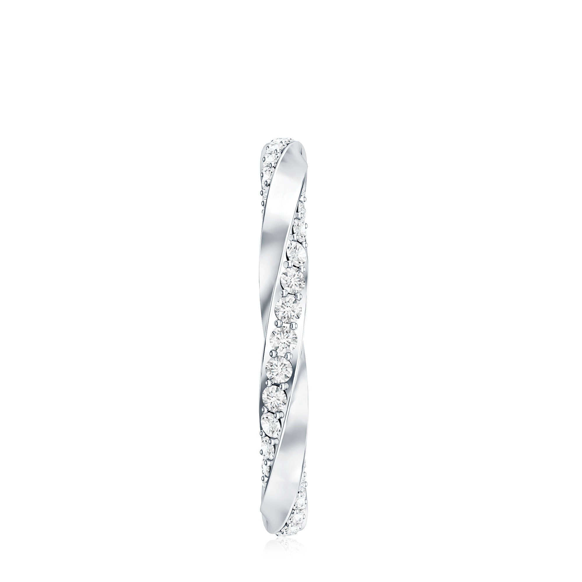 Certified Real Diamond Twisted Eternity Ring Natural - ( HI-SI ) - Rosec Jewels