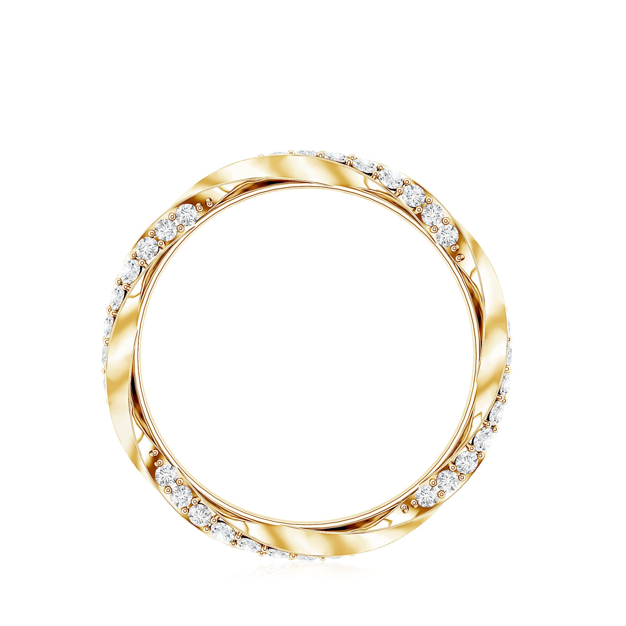 Certified Real Diamond Twisted Eternity Ring Natural - ( HI-SI ) - Rosec Jewels