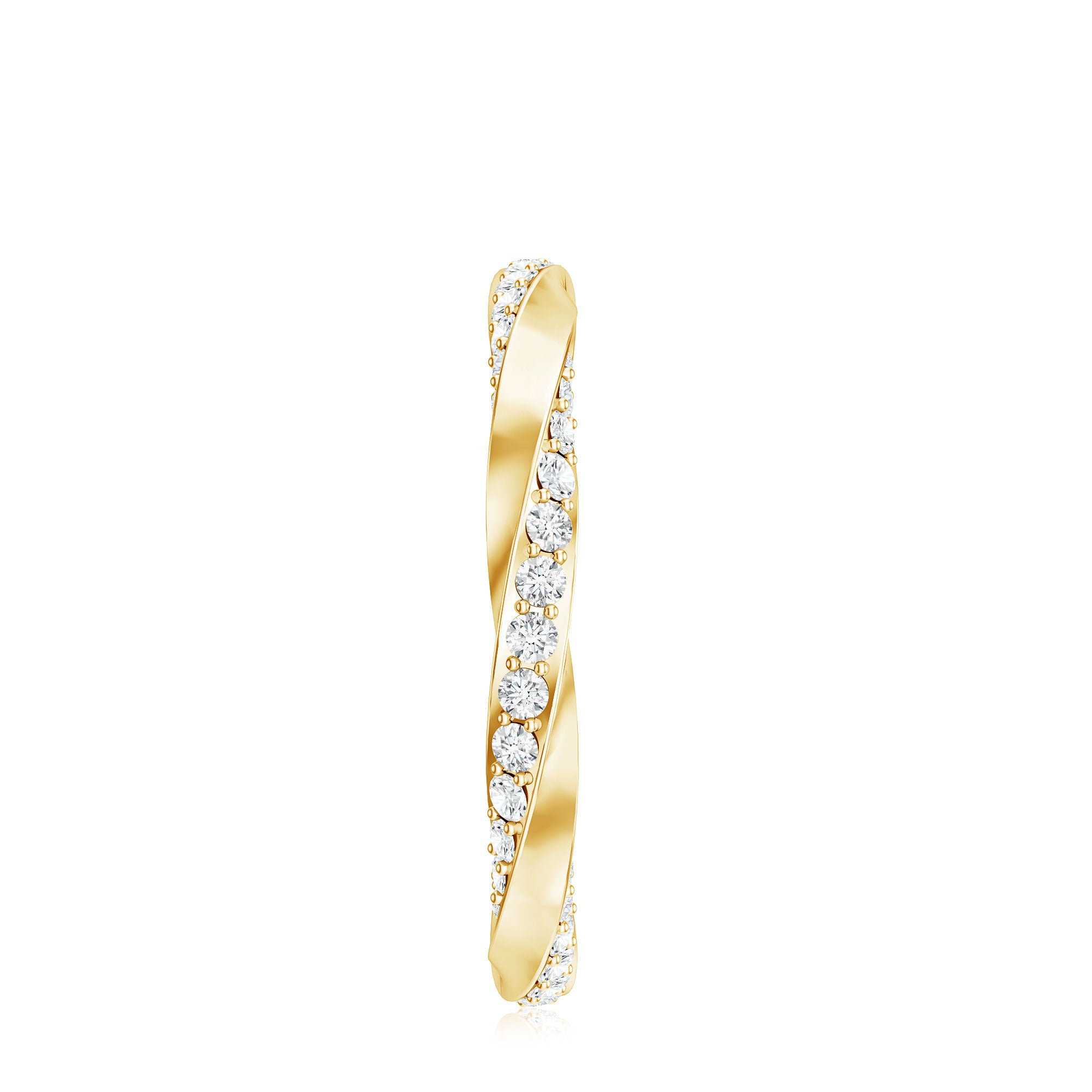 Certified Real Diamond Twisted Eternity Ring Natural - ( HI-SI ) - Rosec Jewels