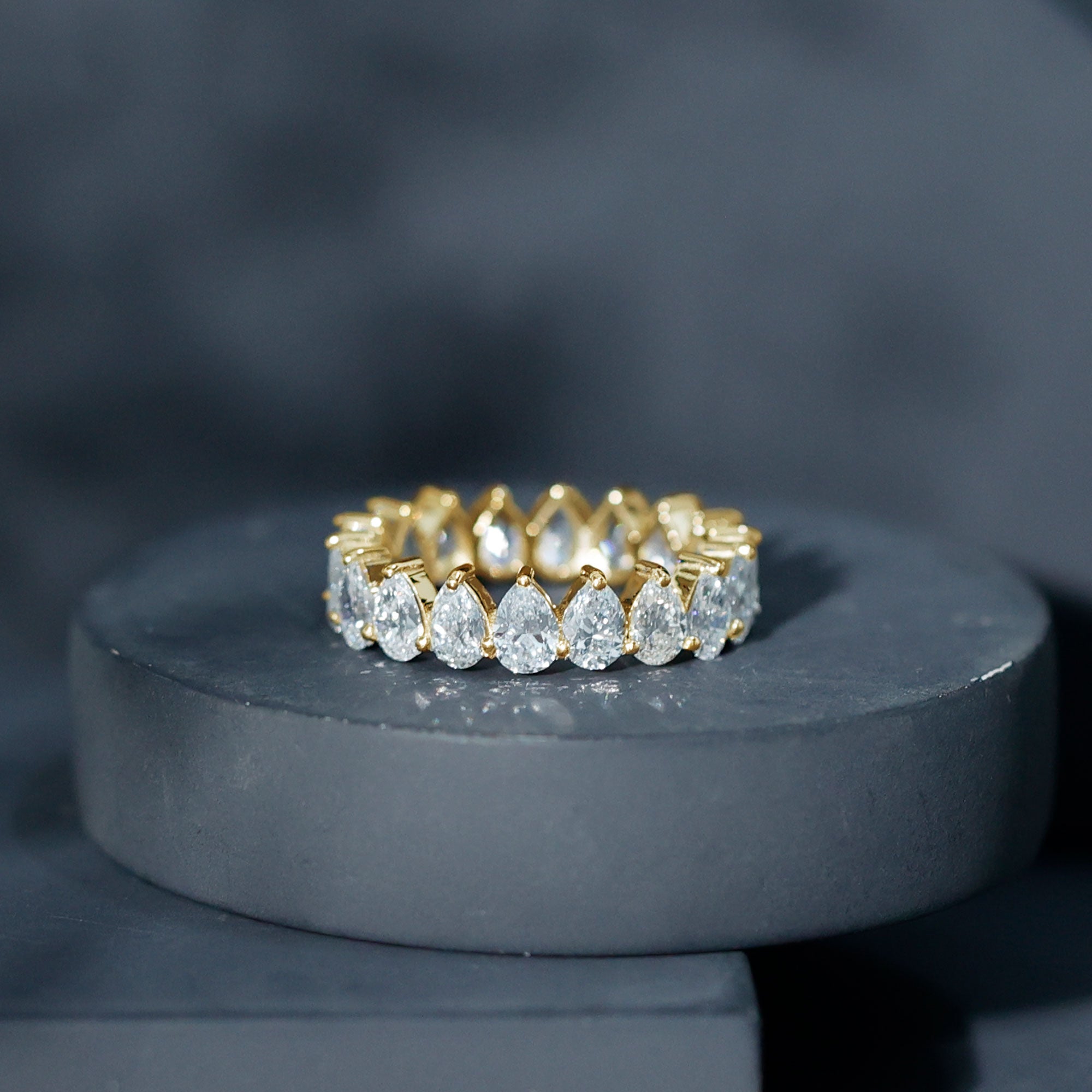 Rosec Jewels-Lab Grown Diamond Teardrop Wedding Band