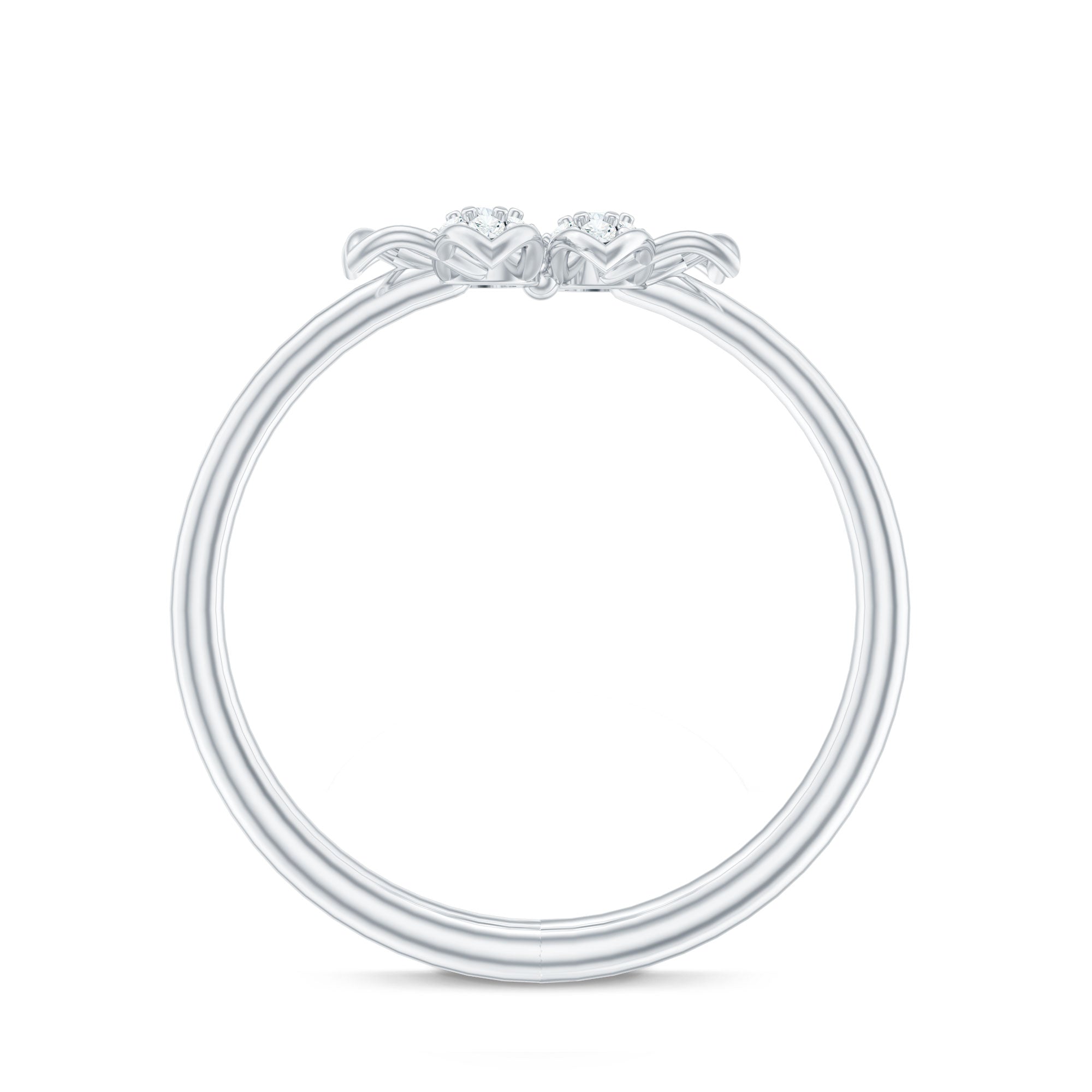 Brilliant Cut Diamond Flower Promise Ring Natural - ( HI-SI ) - Rosec Jewels