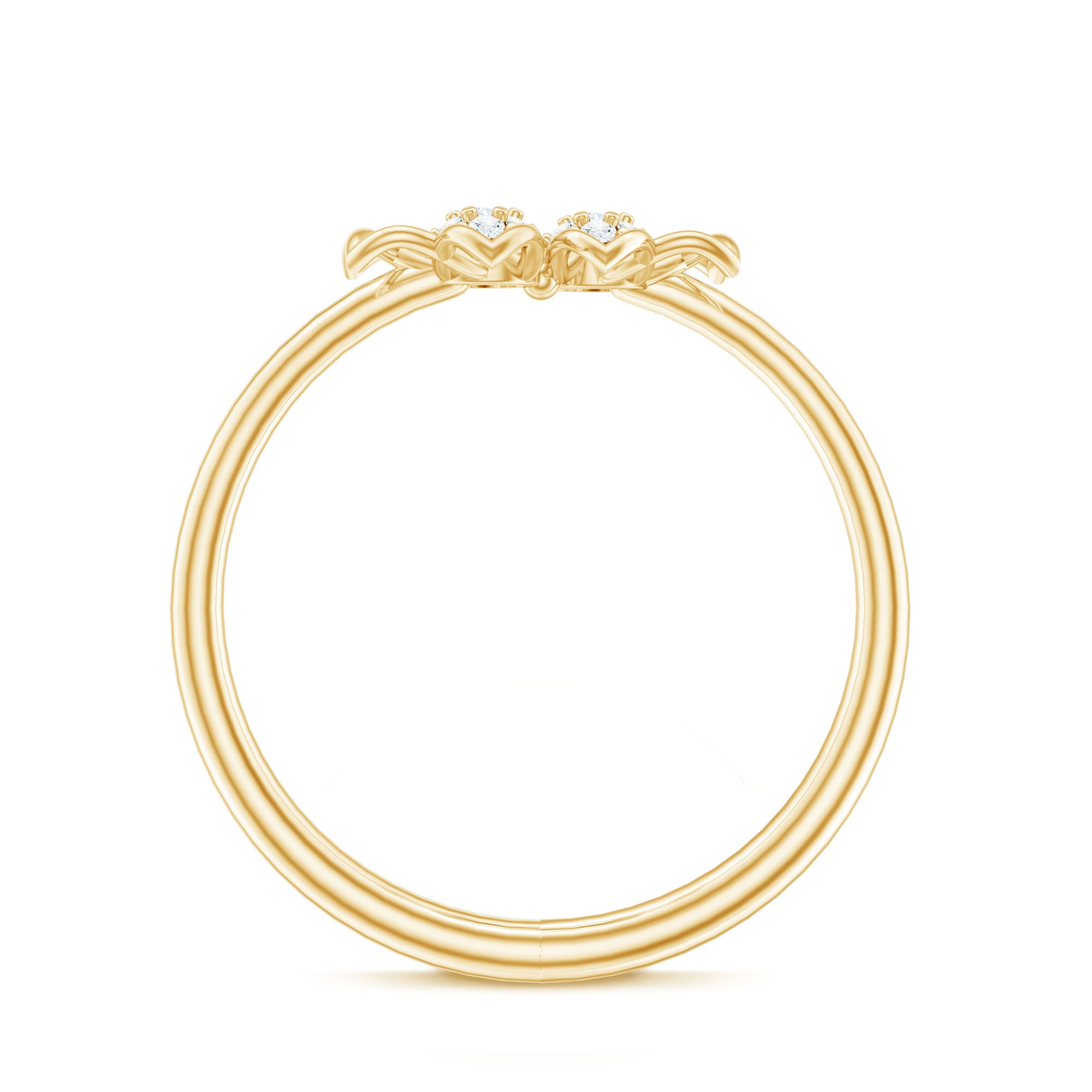 Brilliant Cut Diamond Flower Promise Ring Natural - ( HI-SI ) - Rosec Jewels