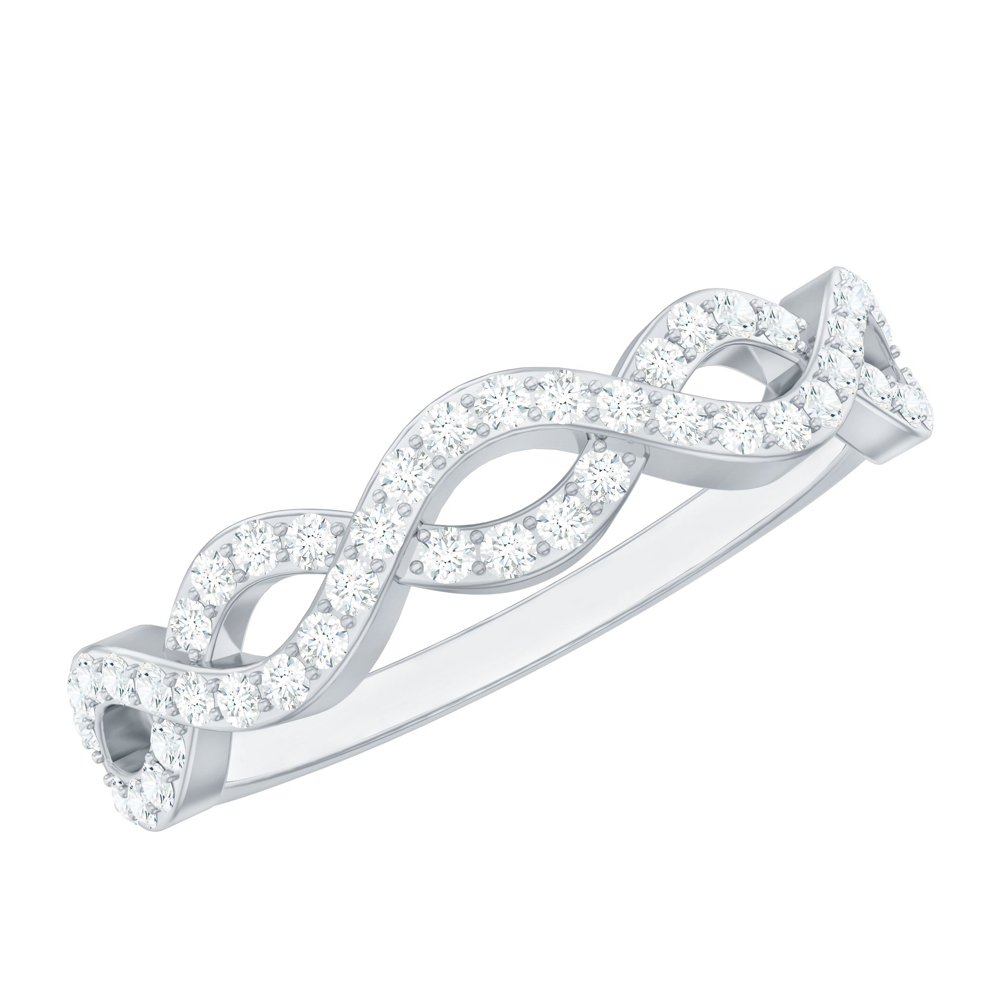 Certified Diamond Infinity Eternity Band Natural - ( HI-SI ) - Rosec Jewels