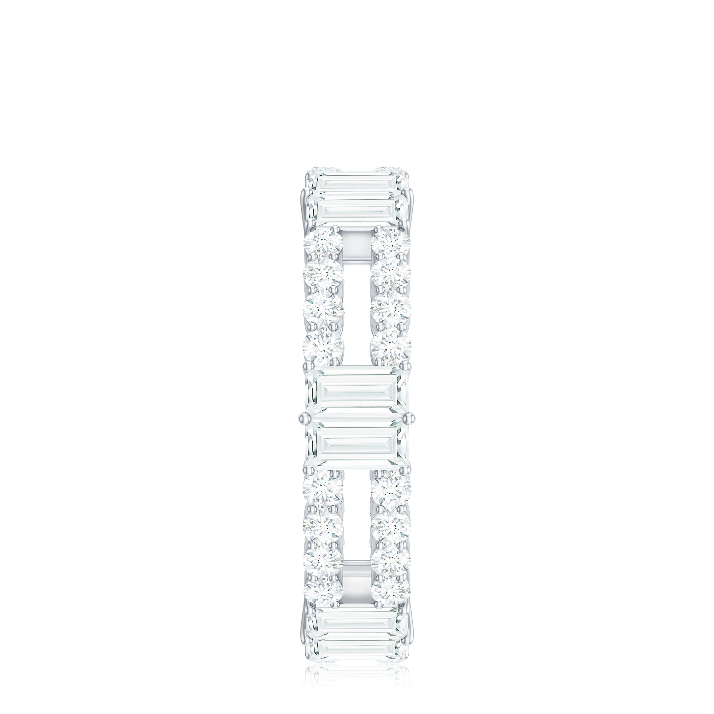 Unique Moissanite Eternity Wedding Band Ring D-VS1 - Rosec Jewels