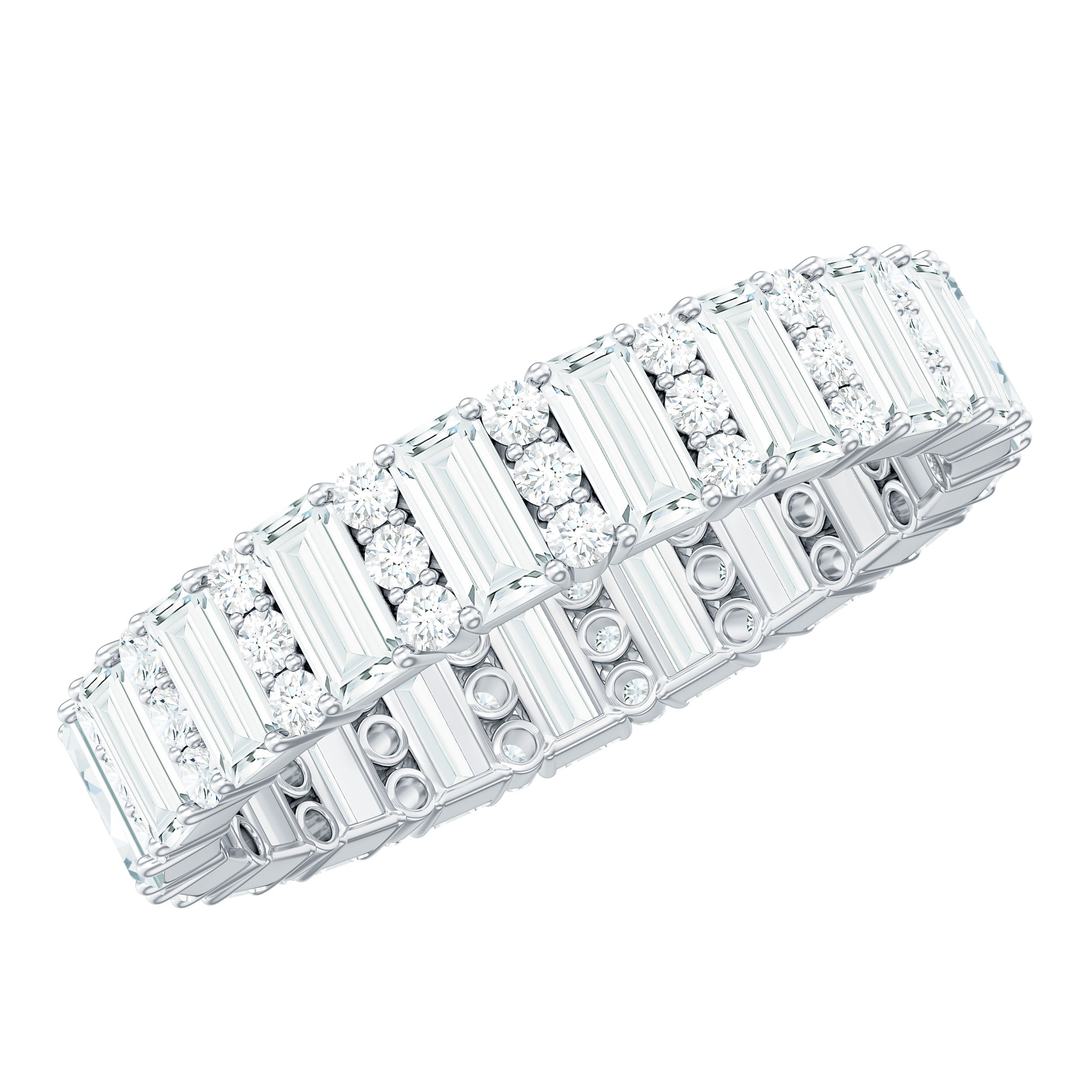 Certified Moissanite Wedding Anniversary Band for Women