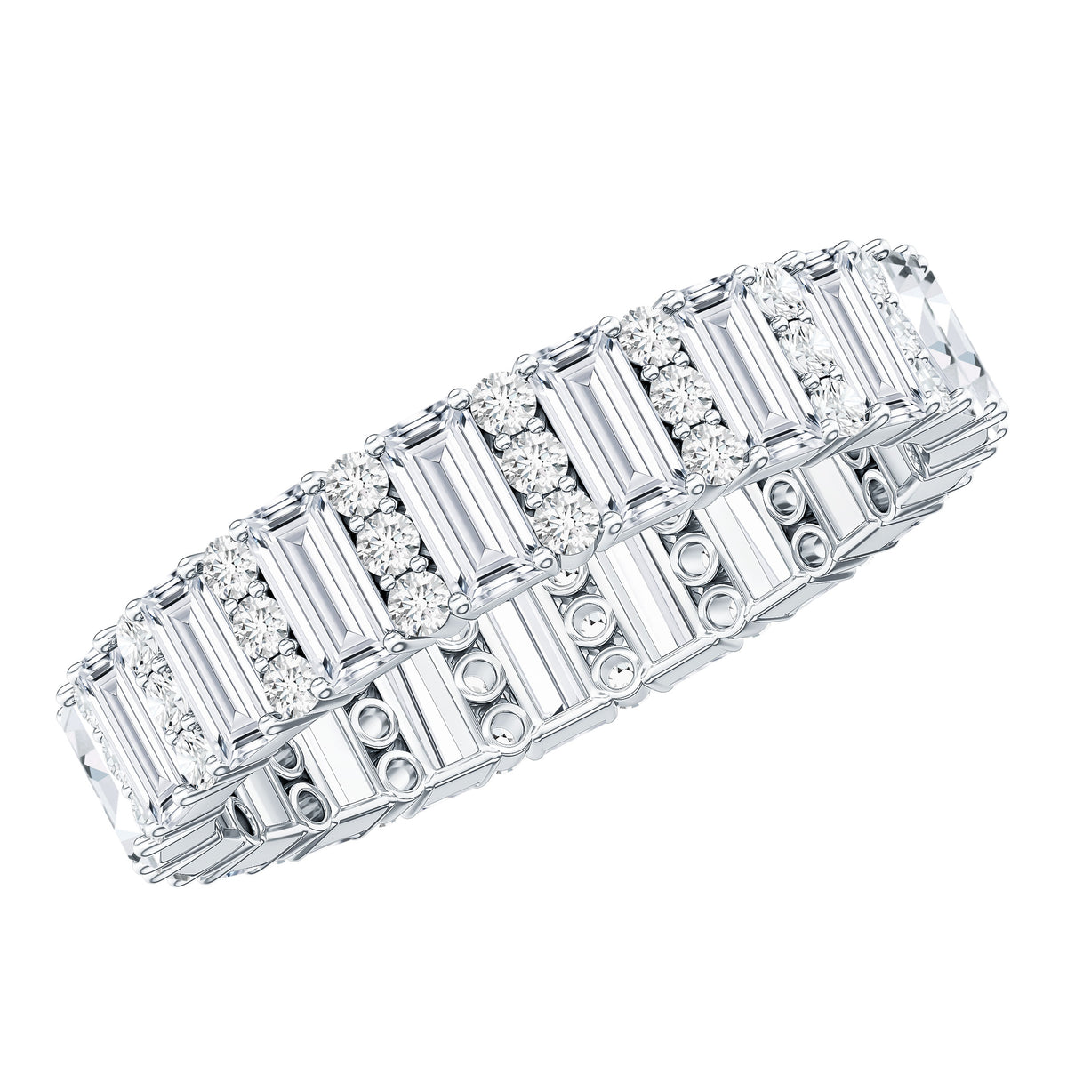 Certified Moissanite Wedding Anniversary Band for Women