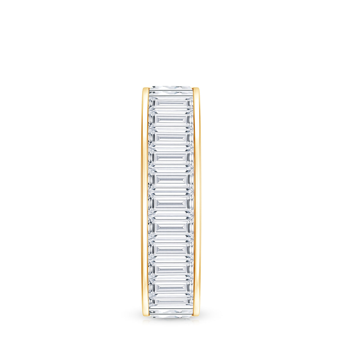 Certified Moissanite Wide Eternity Wedding Band D-VS1 - Rosec Jewels