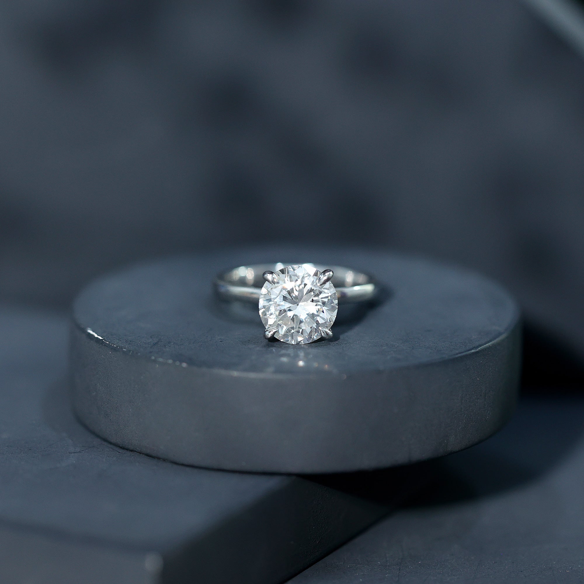 Certified 2.5 CT Lab Grown Diamond Solitaire Engagement Ring Lab - ( EF-VS ) - Rosec Jewels