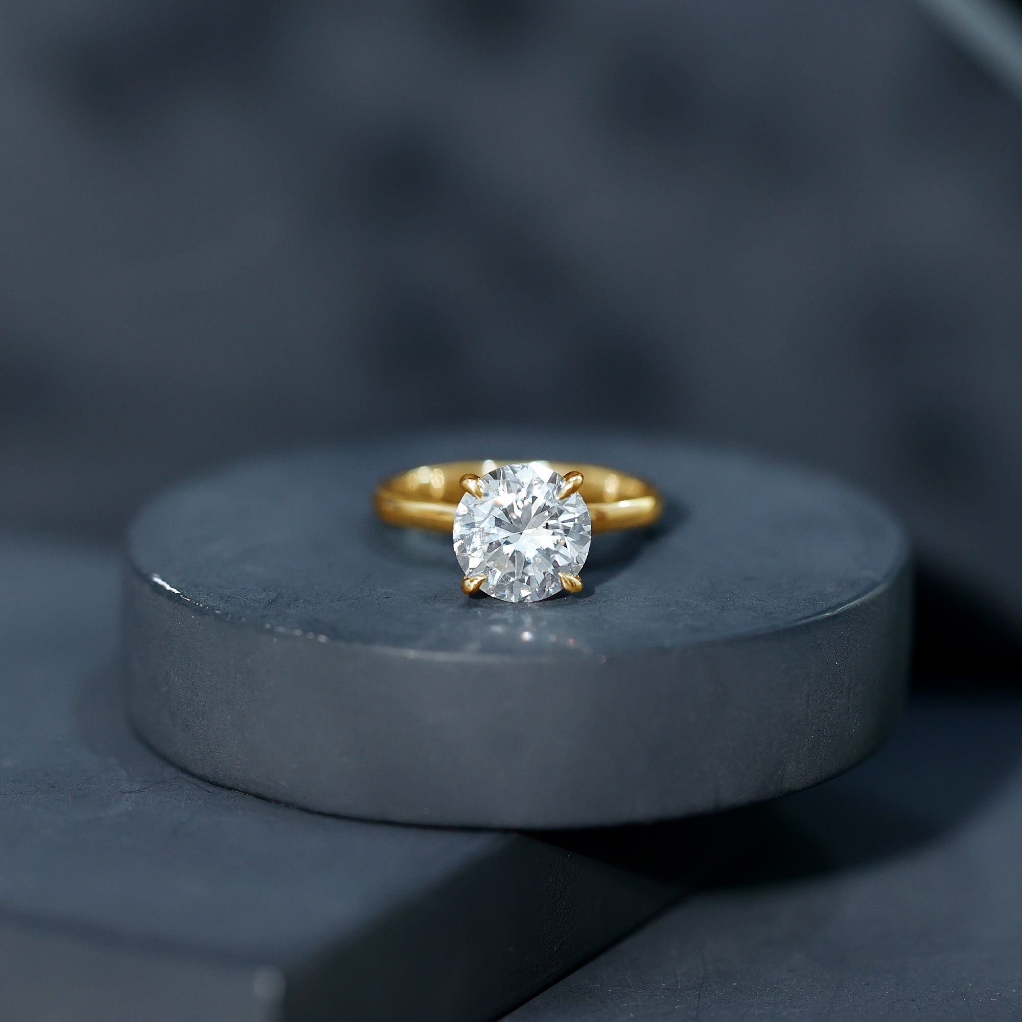 Certified 2.5 CT Lab Grown Diamond Solitaire Engagement Ring Lab - ( EF-VS ) - Rosec Jewels