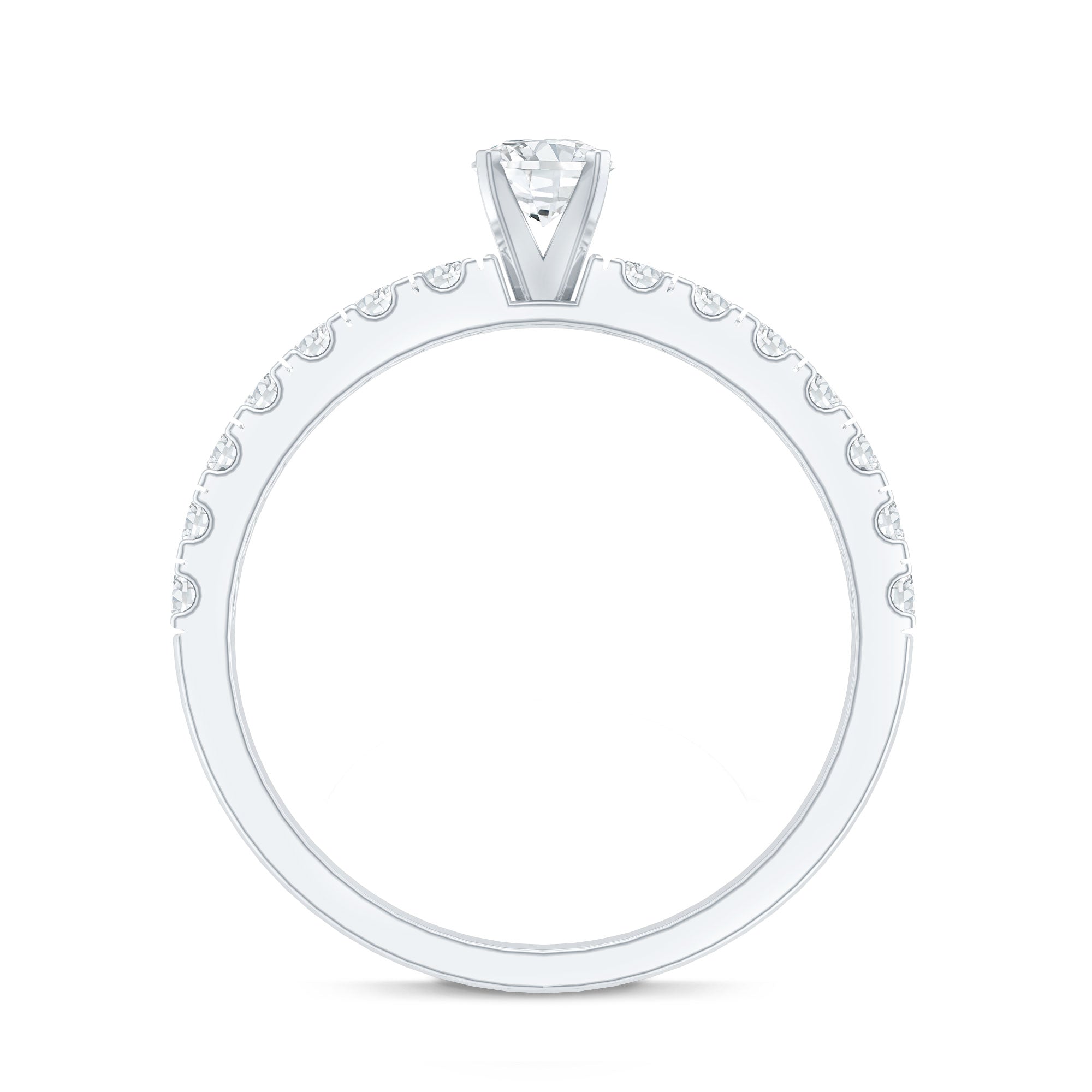 Natural Diamond Promise Ring for Engagement Natural - ( HI-SI ) - Rosec Jewels
