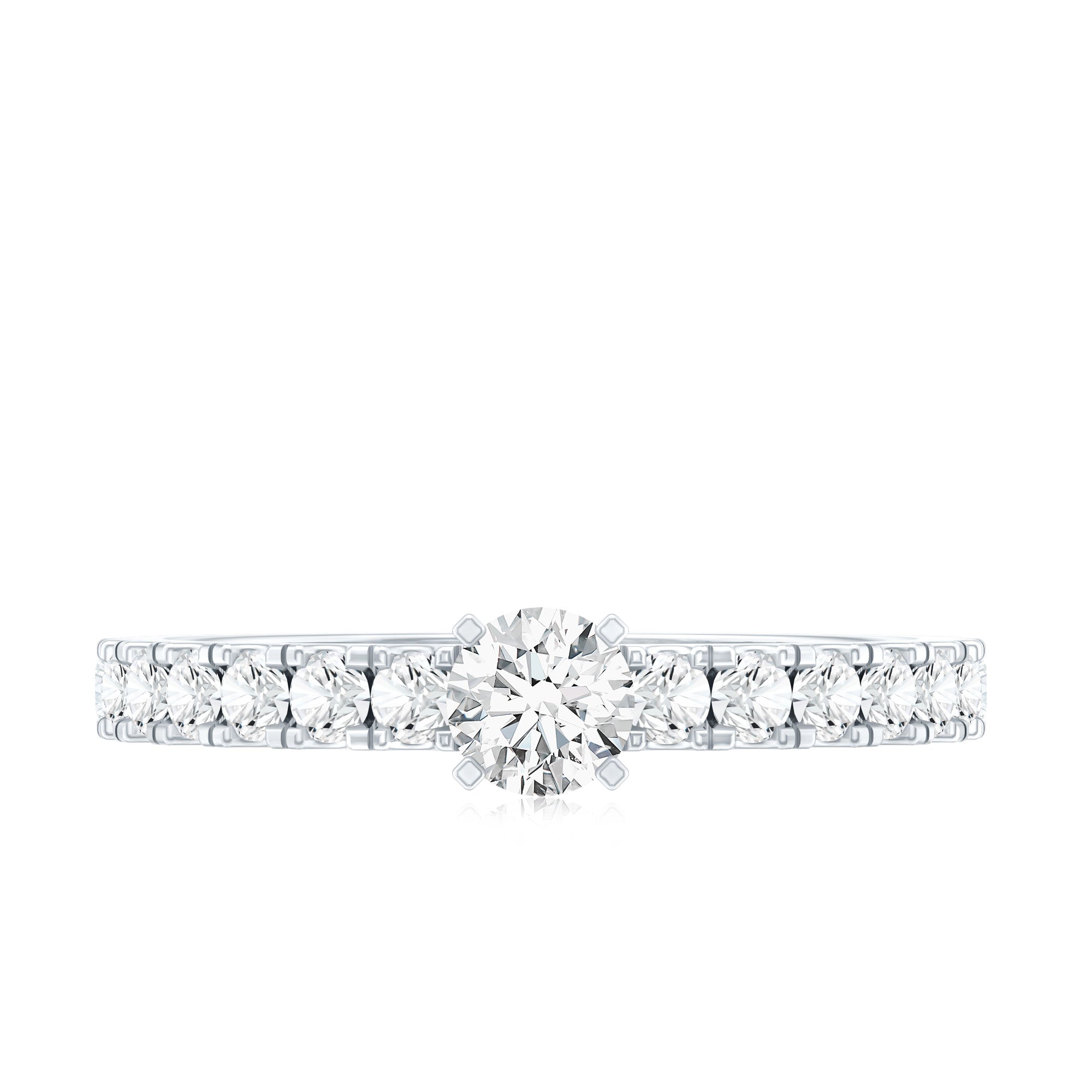 Natural Diamond Promise Ring for Engagement Natural - ( HI-SI ) - Rosec Jewels