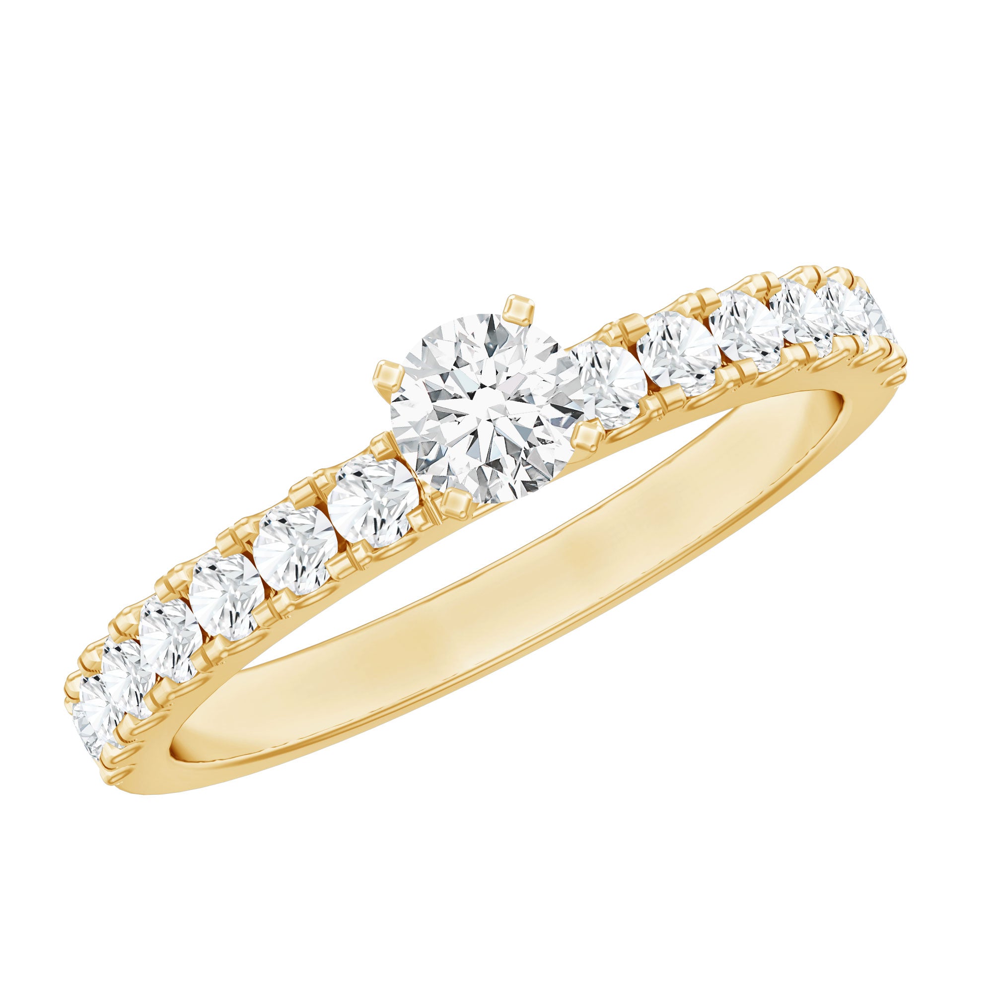 Natural Diamond Promise Ring for Engagement Natural - ( HI-SI ) - Rosec Jewels