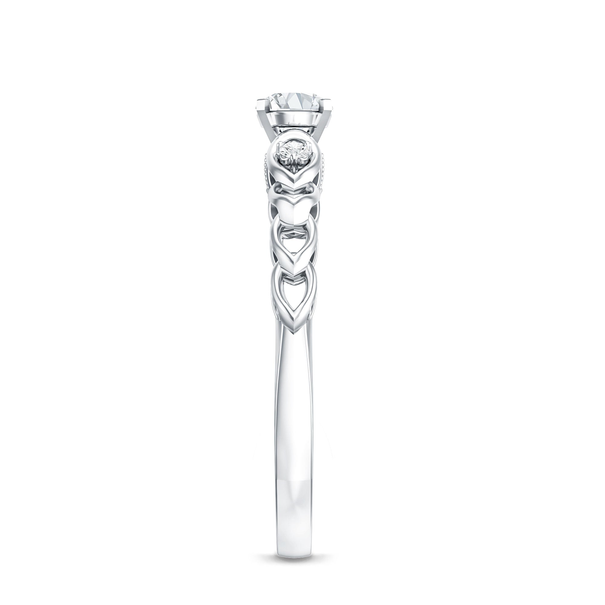 Genuine Diamond Minimalist Promise Ring with Certificate Natural - ( HI-SI ) - Rosec Jewels