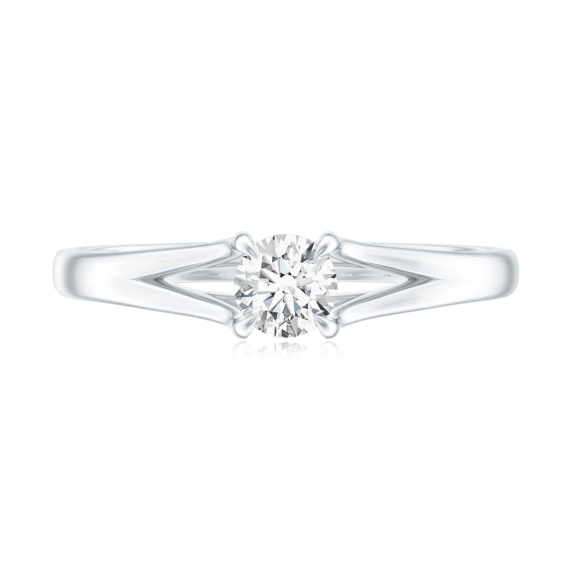 Promise Ring with Moissanite in Claw Setting D-VS1 - Rosec Jewels