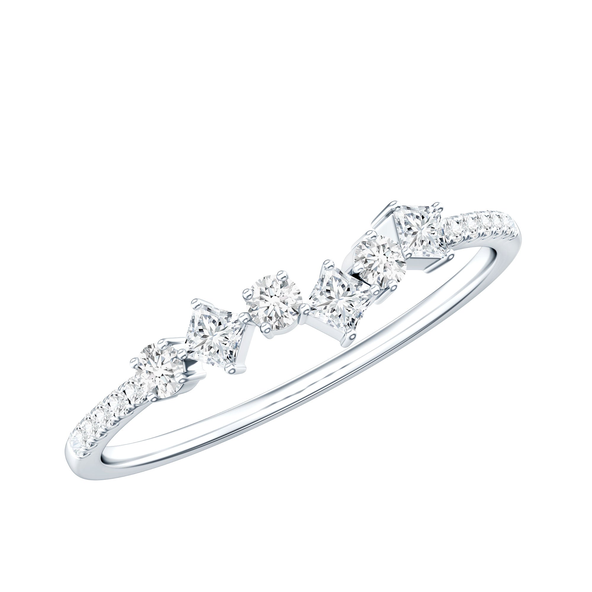 Certified Moissanite Promise Ring for Her