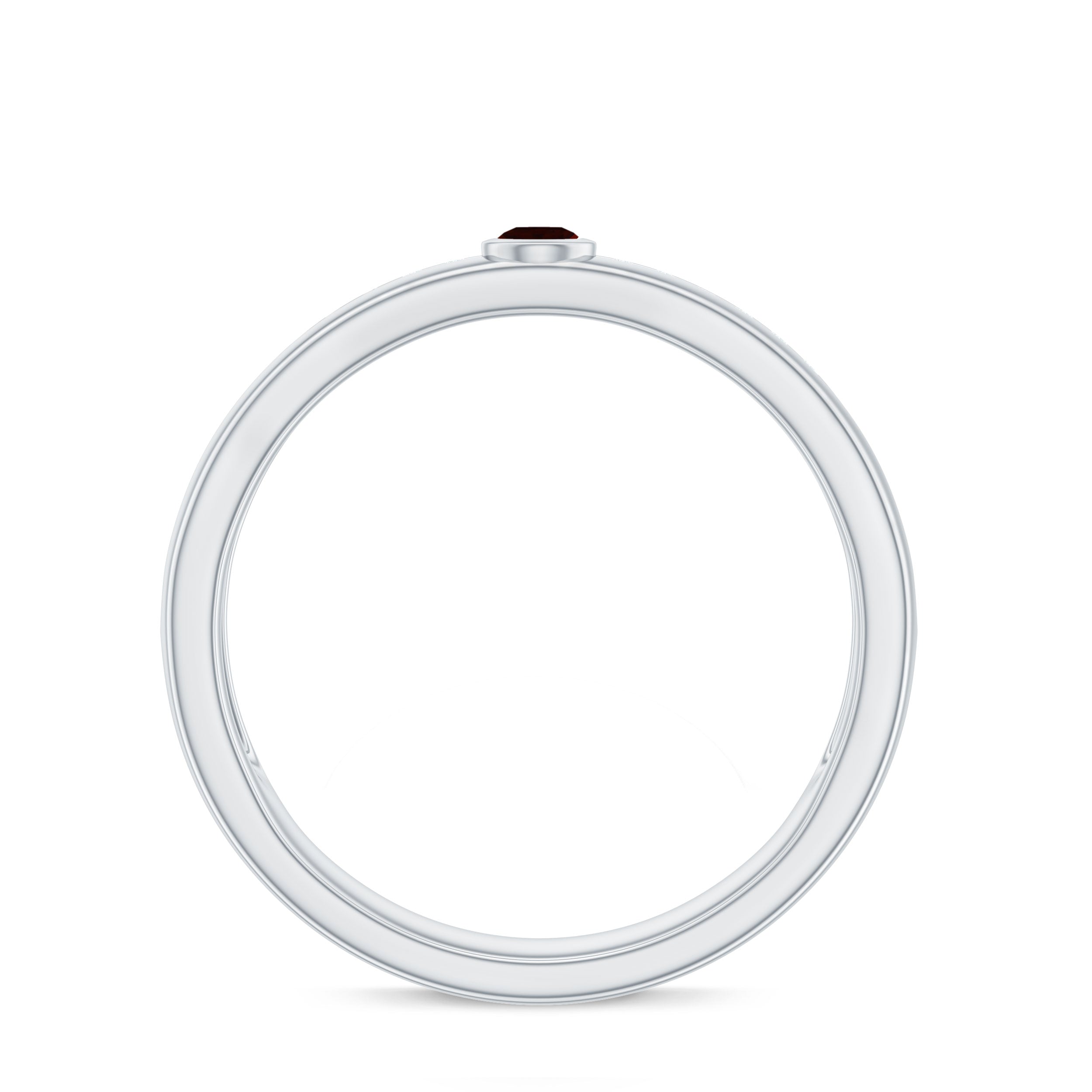 Rosec Jewels-Natural Garnet Diamond Wide Wedding Band