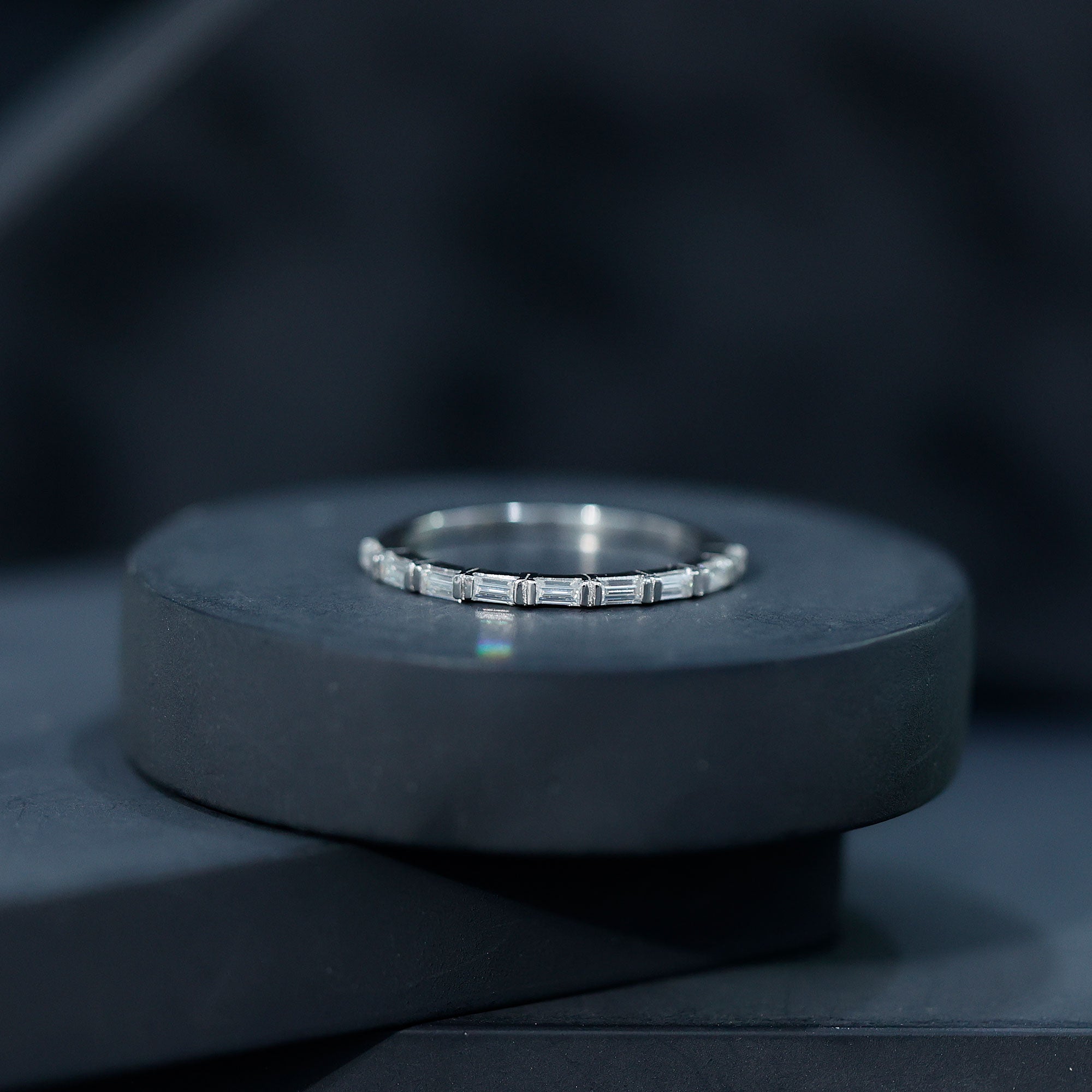 Rosec Jewels-Bar Set Moissanite Eternity East West Ring
