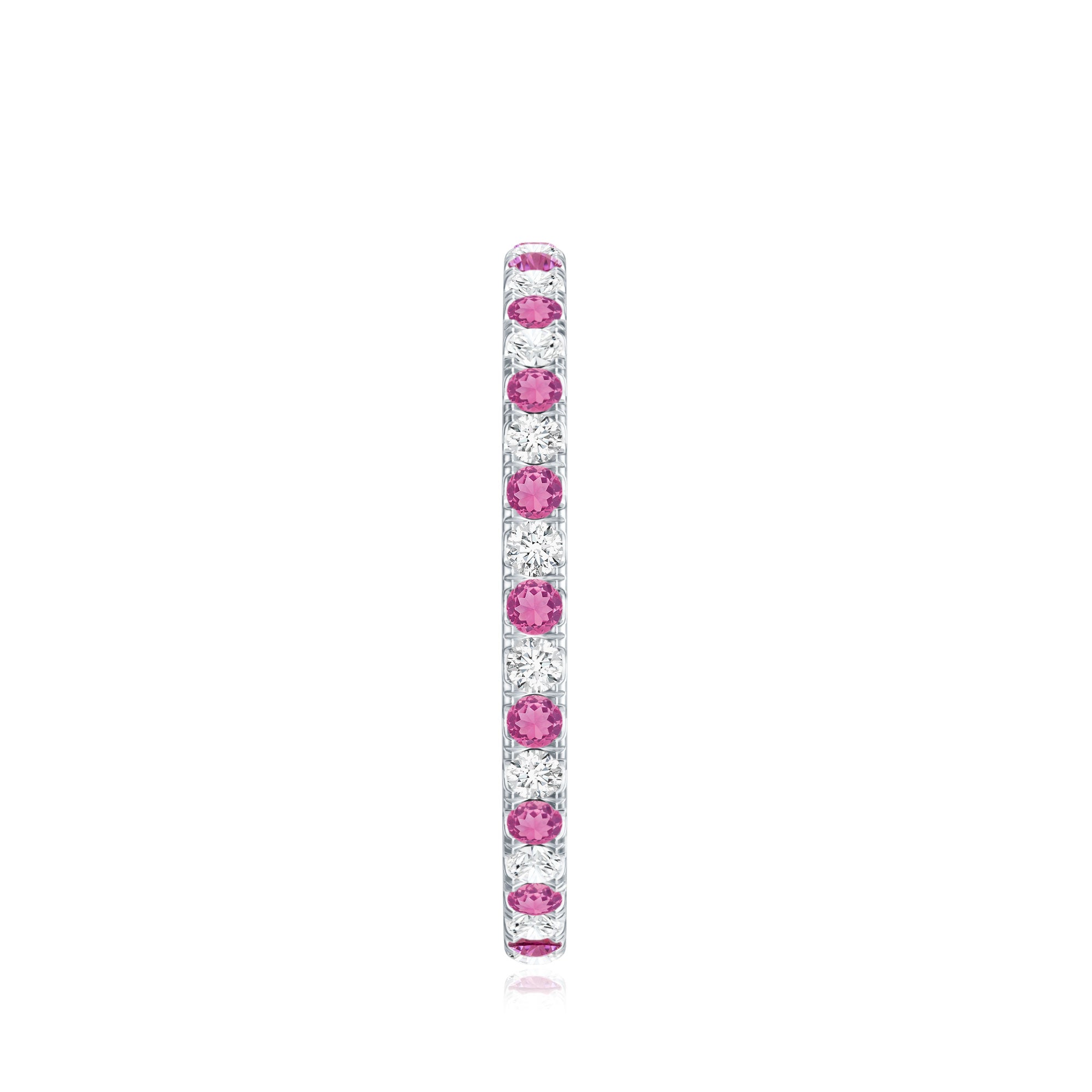 Pink Tourmaline and Diamond Stackable Ring AAA - Rosec Jewels