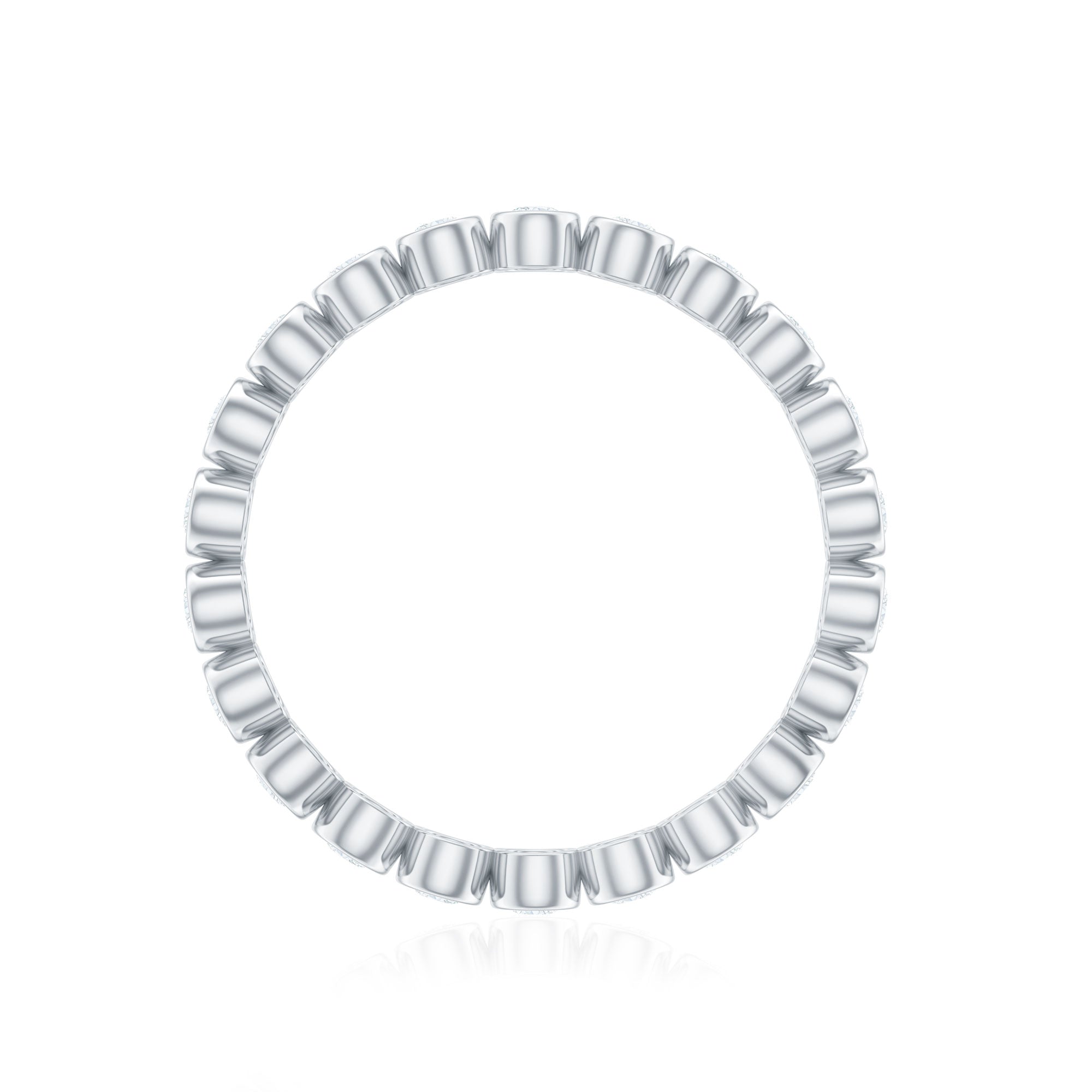 Real Diamond Eternity Ring in Bezel Setting Natural - ( HI-SI ) - Rosec Jewels