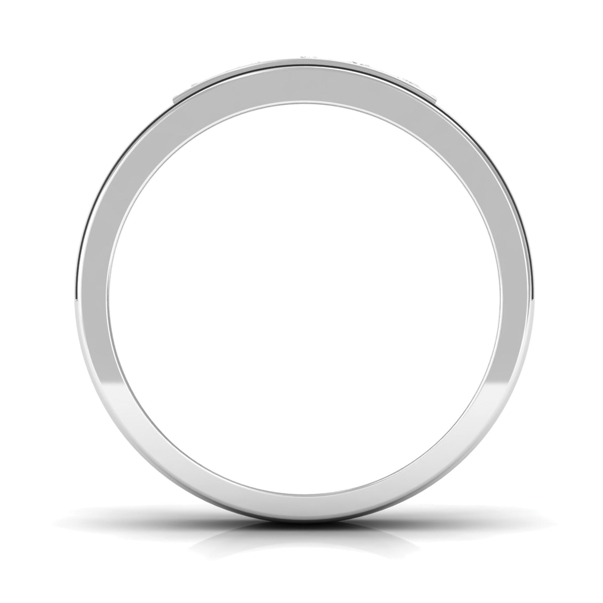 Certified Real Diamond Wedding Band with Black Enamel Natural - ( HI-SI ) - Rosec Jewels