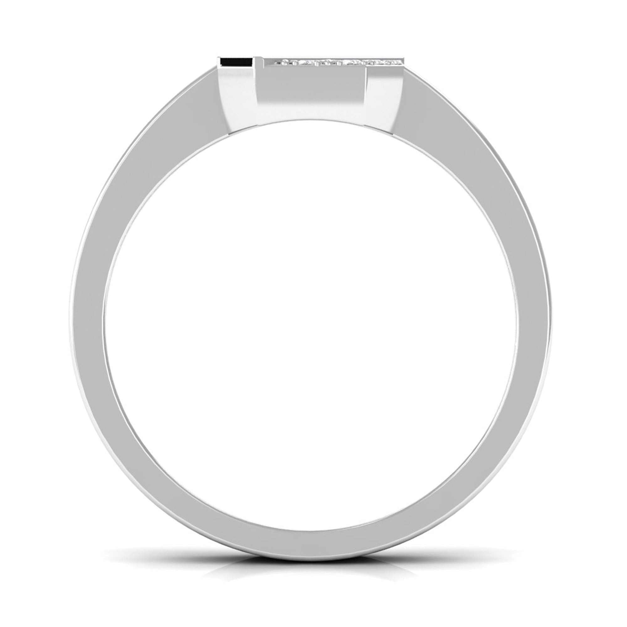 Certified Natural Diamond Mens Engagement Ring with Black Enamel Natural - ( HI-SI ) - Rosec Jewels