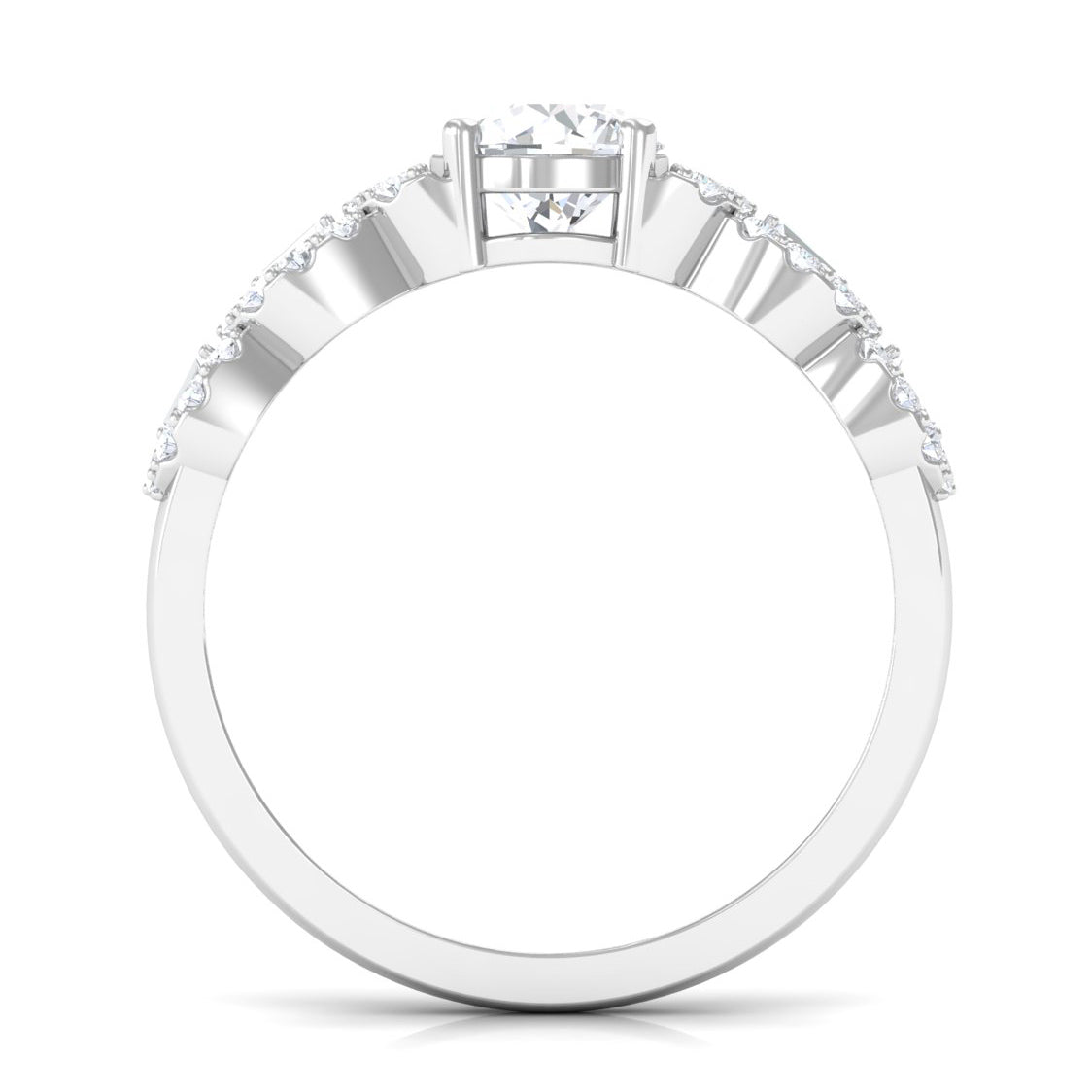 Certified Moissanite Designer Engagement Ring for Women D-VS1 - Rosec Jewels