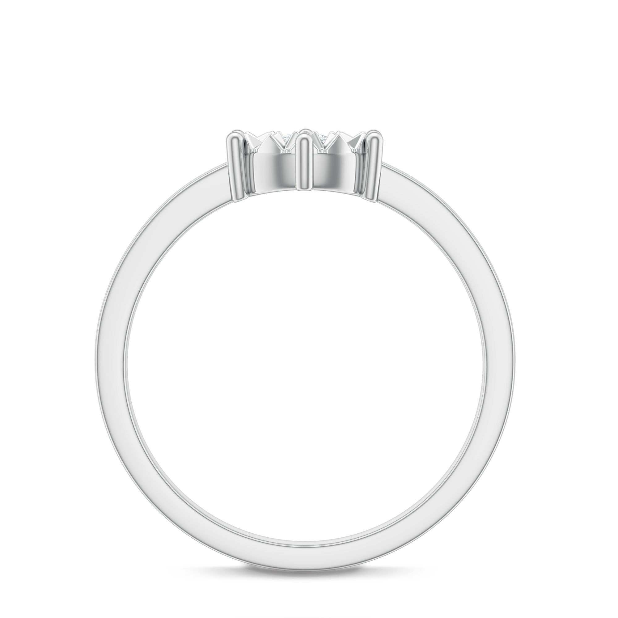 Natural Diamond Promise Ring in Illusion Setting Natural - ( HI-SI ) - Rosec Jewels