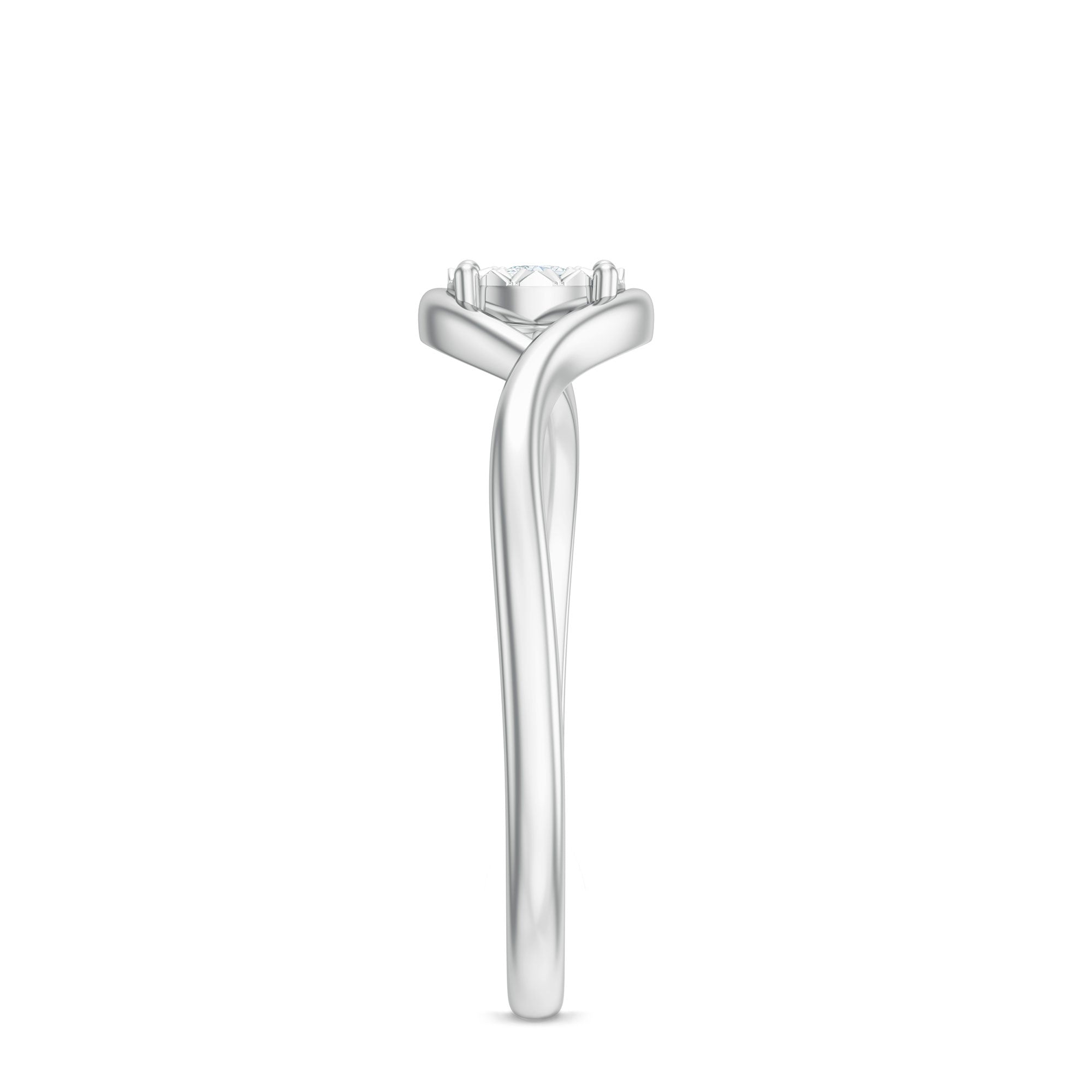 Certified Real Diamond Minimal Promise Ring for Women Natural - ( HI-SI ) - Rosec Jewels