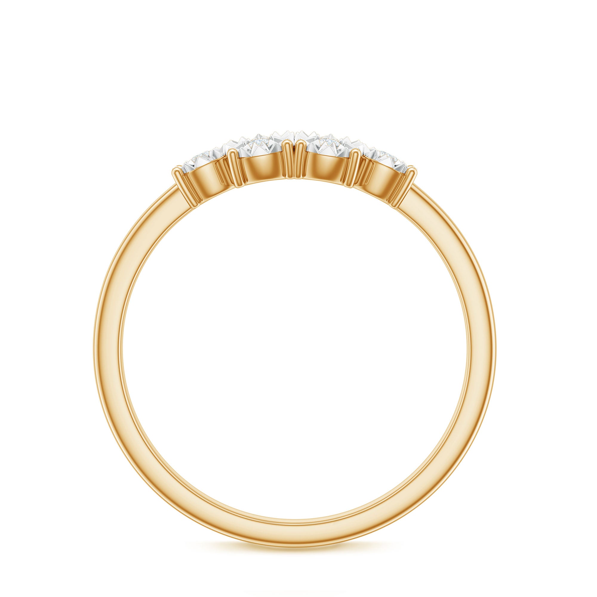 Natural Diamond Cluster Promise Ring for Women Natural - ( HI-SI ) - Rosec Jewels
