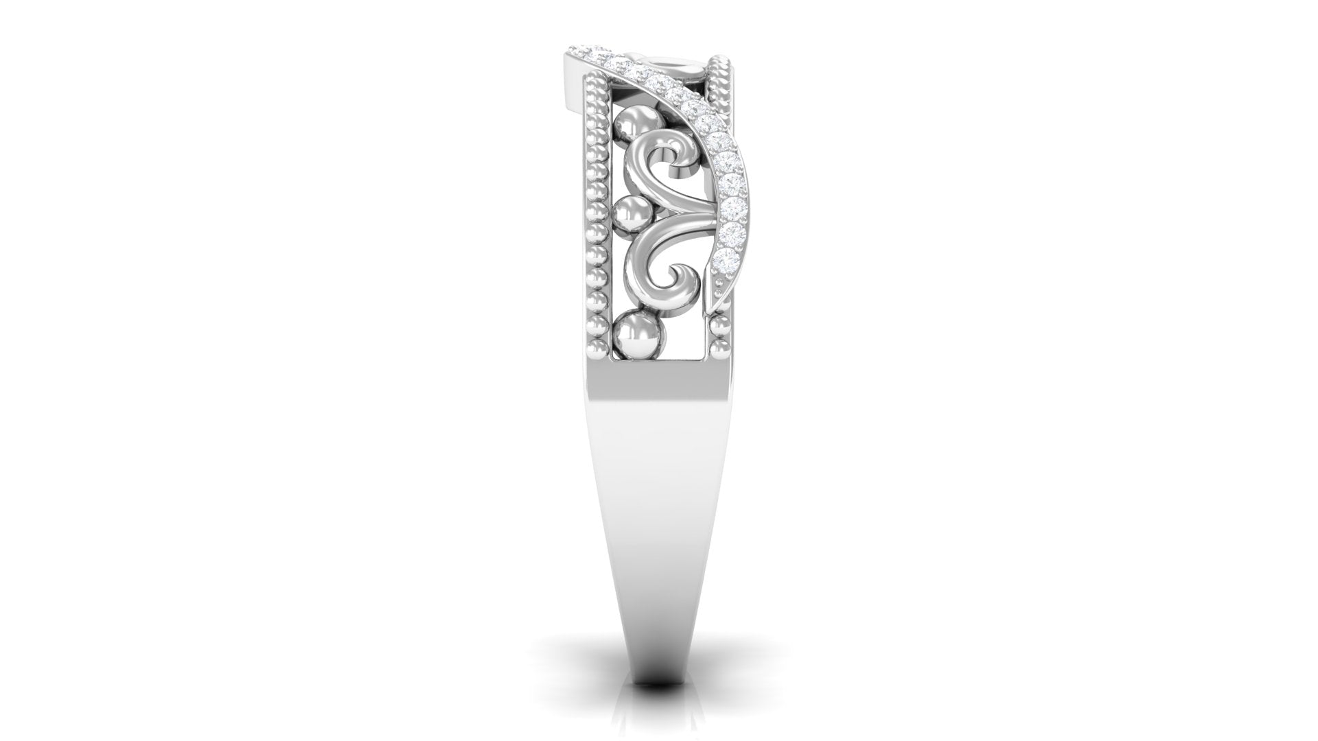 Rosec Jewels-Vintage Inspired Real Diamond Wedding Band