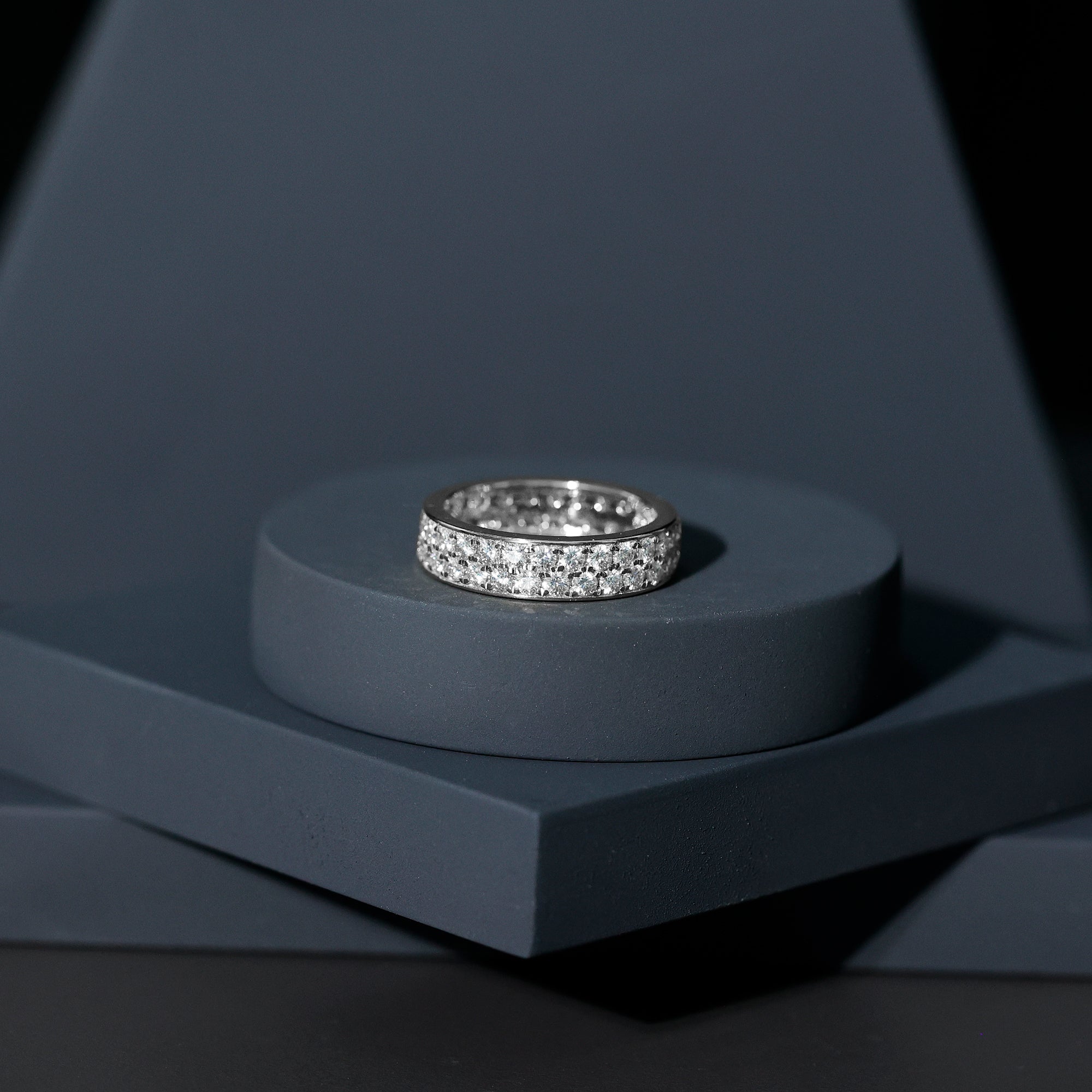Certified Lab Grown Diamond Wedding Band For Women Lab - ( EF-VS ) - Rosec Jewels