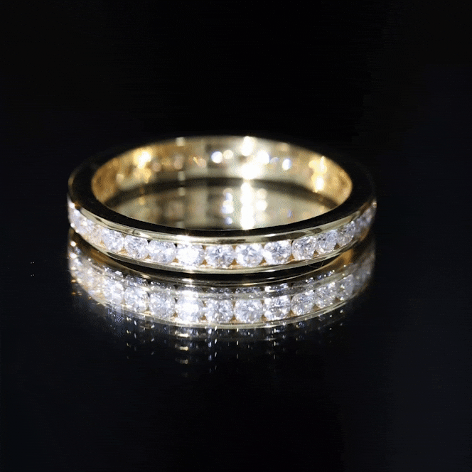 Certified Lab Grown Diamond Eternity Ring in Channel Set Lab - ( EF-VS ) - Rosec Jewels