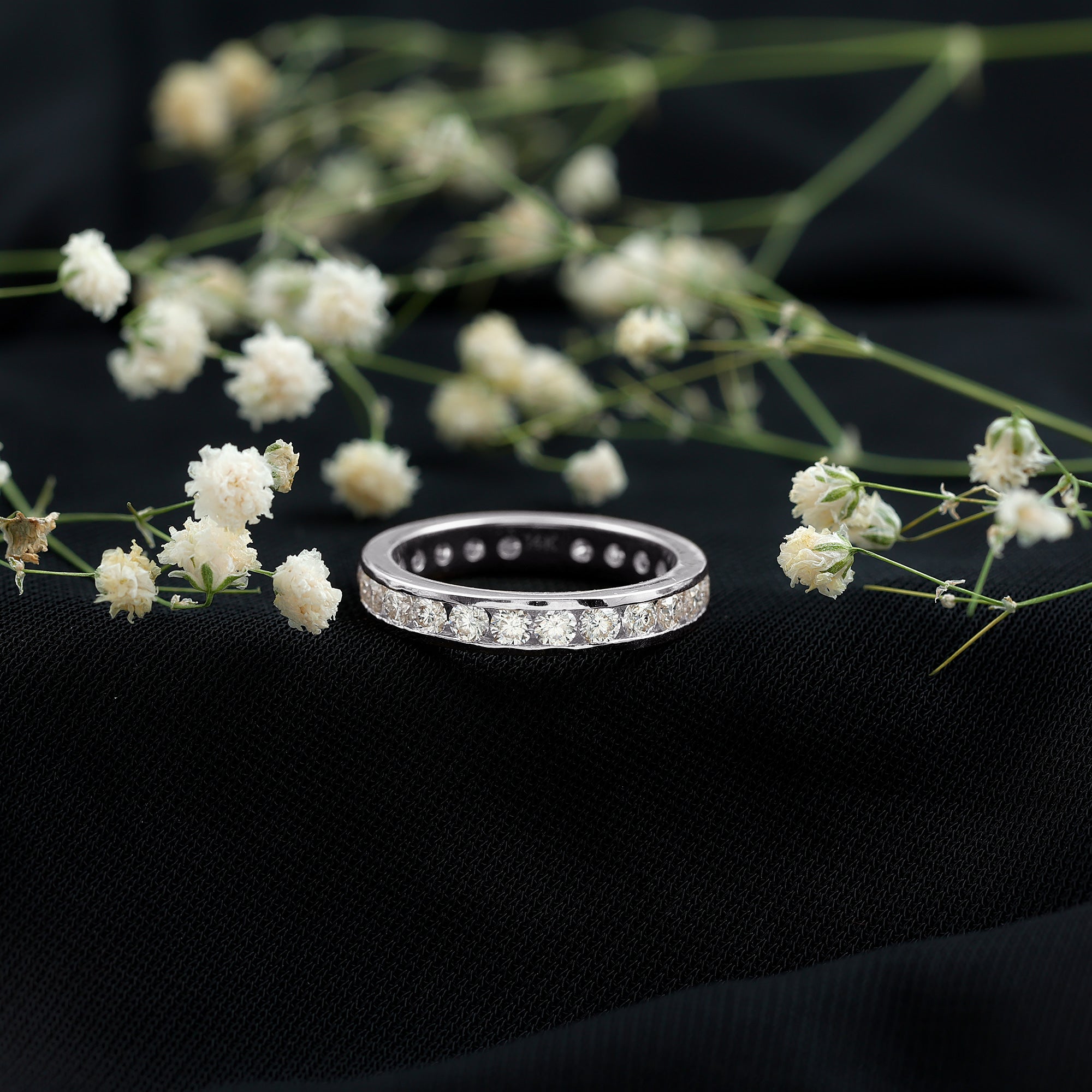 Certified Lab Grown Diamond Eternity Ring in Channel Set Lab - ( EF-VS ) - Rosec Jewels
