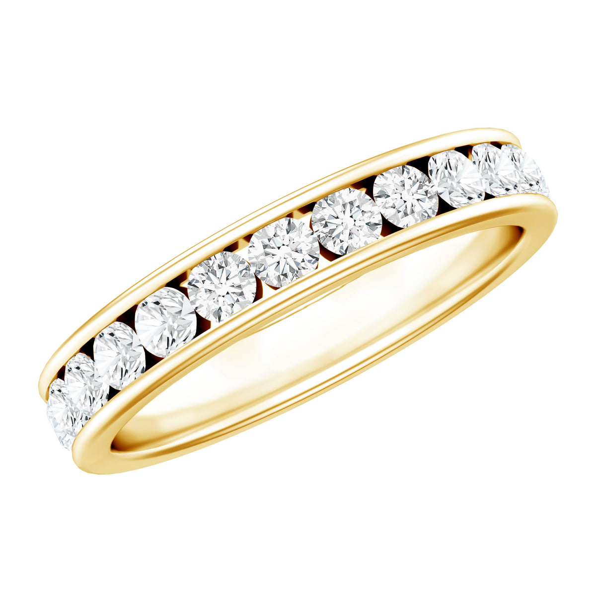 Certified Lab Grown Diamond Eternity Ring in Channel Set Lab - ( EF-VS ) - Rosec Jewels