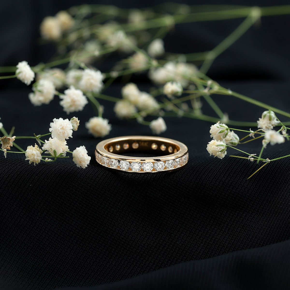 Certified Lab Grown Diamond Eternity Ring in Channel Set Lab - ( EF-VS ) - Rosec Jewels